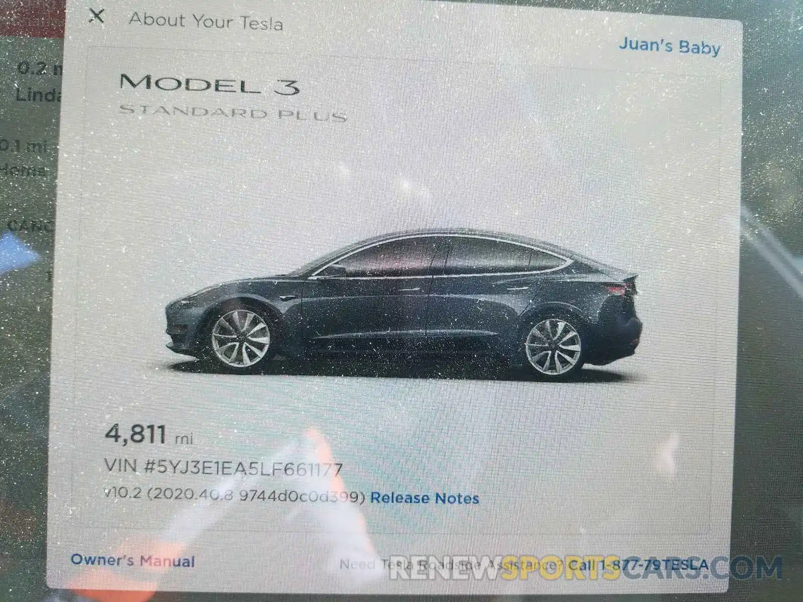 8 Photograph of a damaged car 5YJ3E1EA5LF661177 TESLA MODEL 3 2020