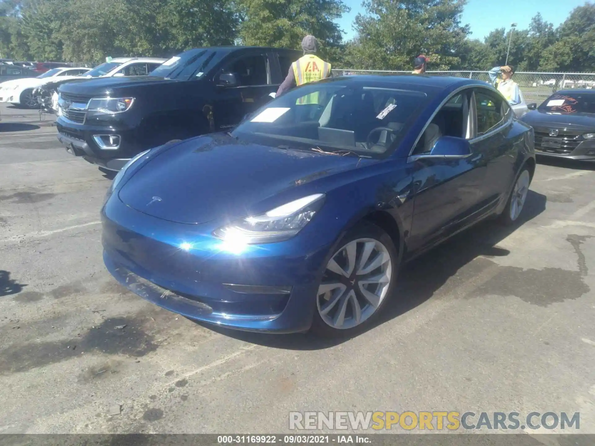 2 Photograph of a damaged car 5YJ3E1EA5LF661308 TESLA MODEL 3 2020