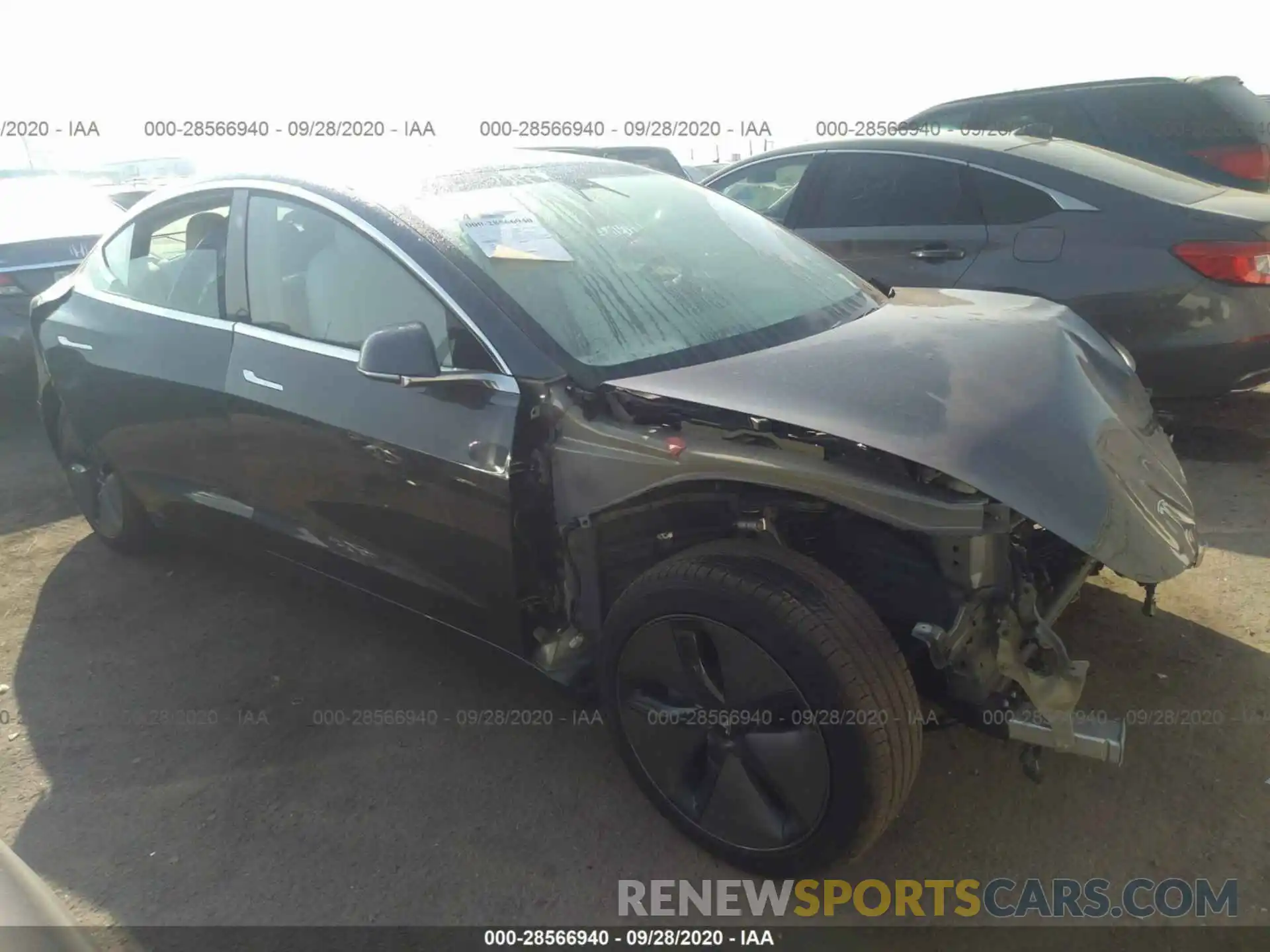 1 Photograph of a damaged car 5YJ3E1EA5LF662118 TESLA MODEL 3 2020