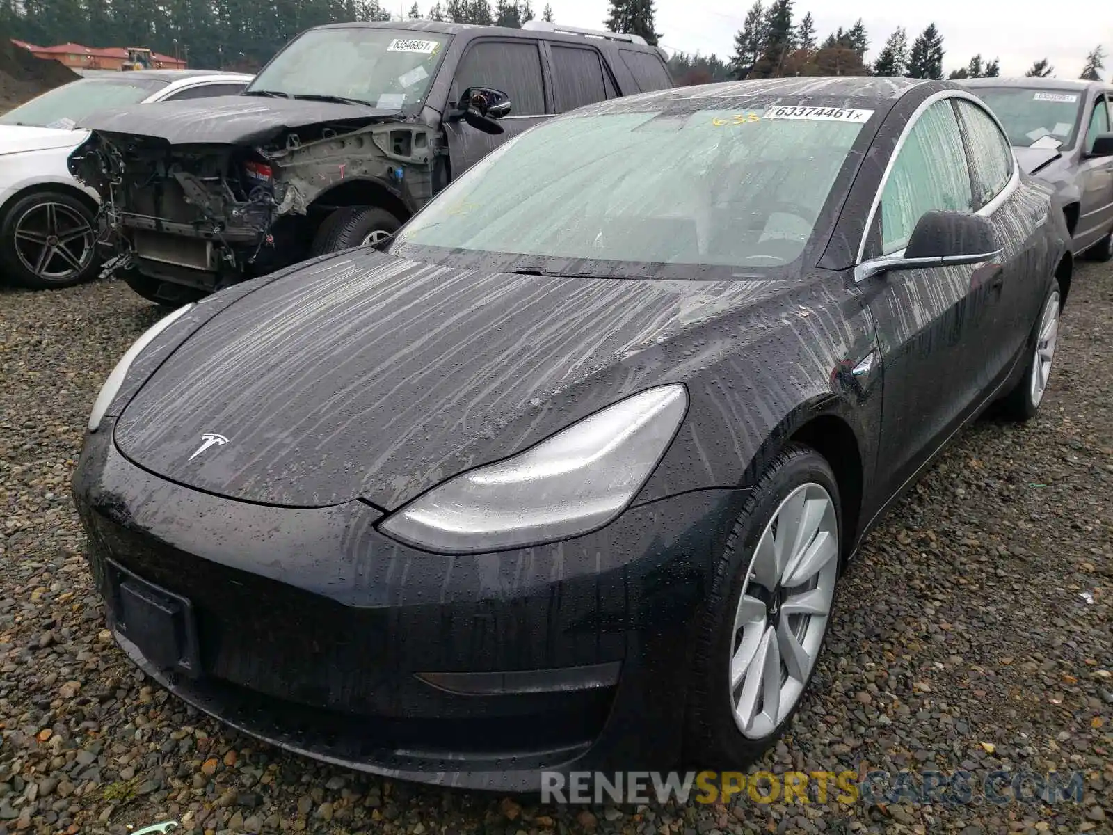 2 Photograph of a damaged car 5YJ3E1EA5LF662748 TESLA MODEL 3 2020