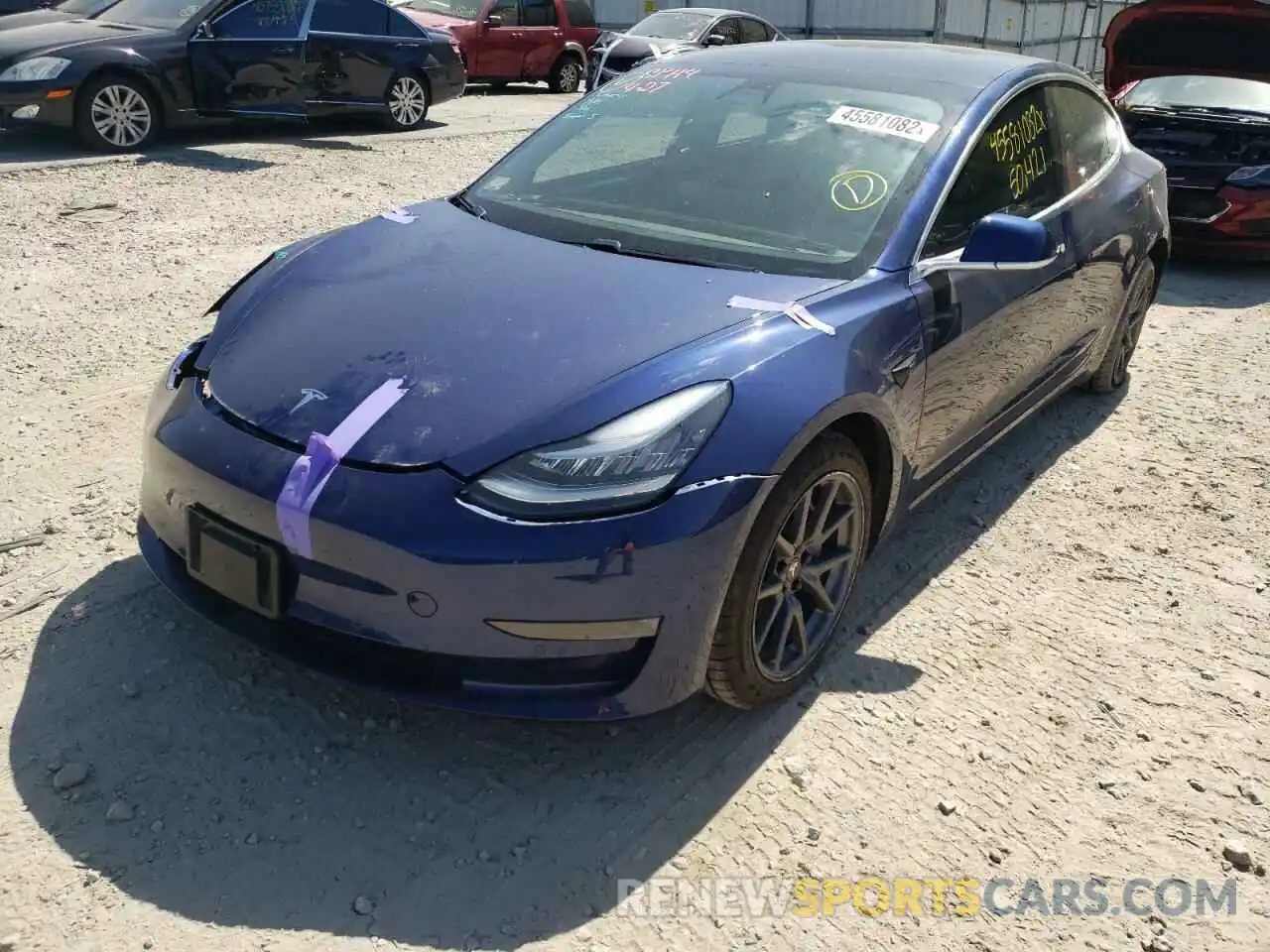 2 Photograph of a damaged car 5YJ3E1EA5LF705713 TESLA MODEL 3 2020