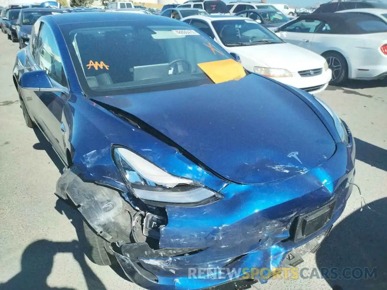 1 Photograph of a damaged car 5YJ3E1EA5LF706005 TESLA MODEL 3 2020