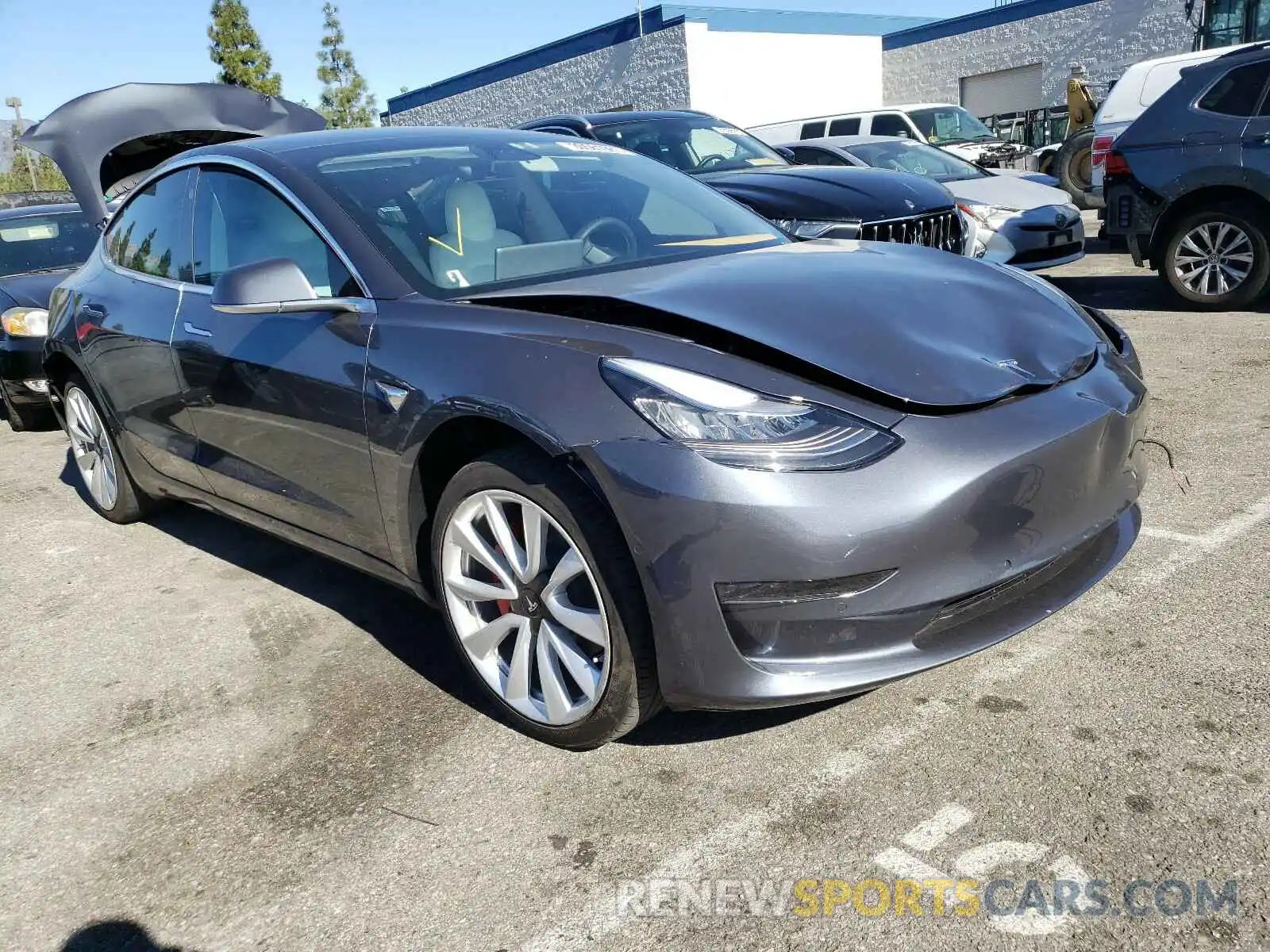 1 Photograph of a damaged car 5YJ3E1EA5LF717649 TESLA MODEL 3 2020