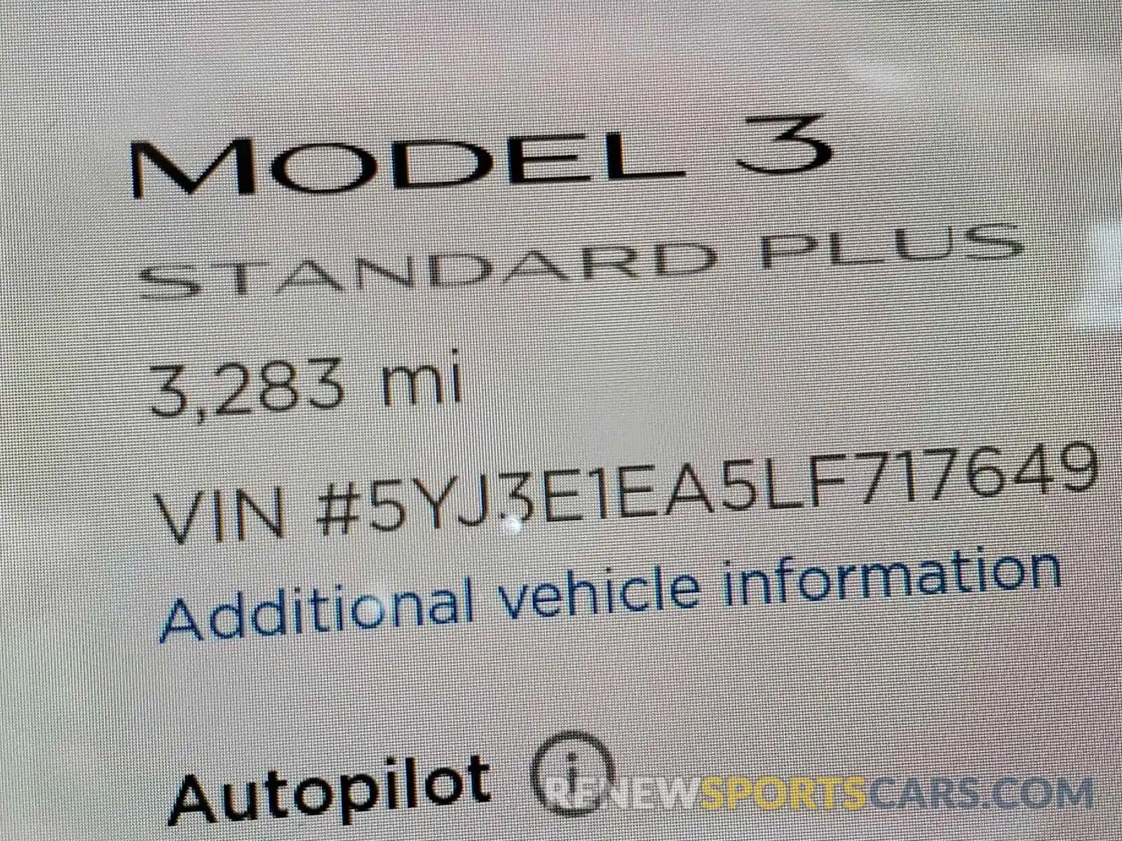 8 Фотография поврежденного автомобиля 5YJ3E1EA5LF717649 TESLA MODEL 3 2020