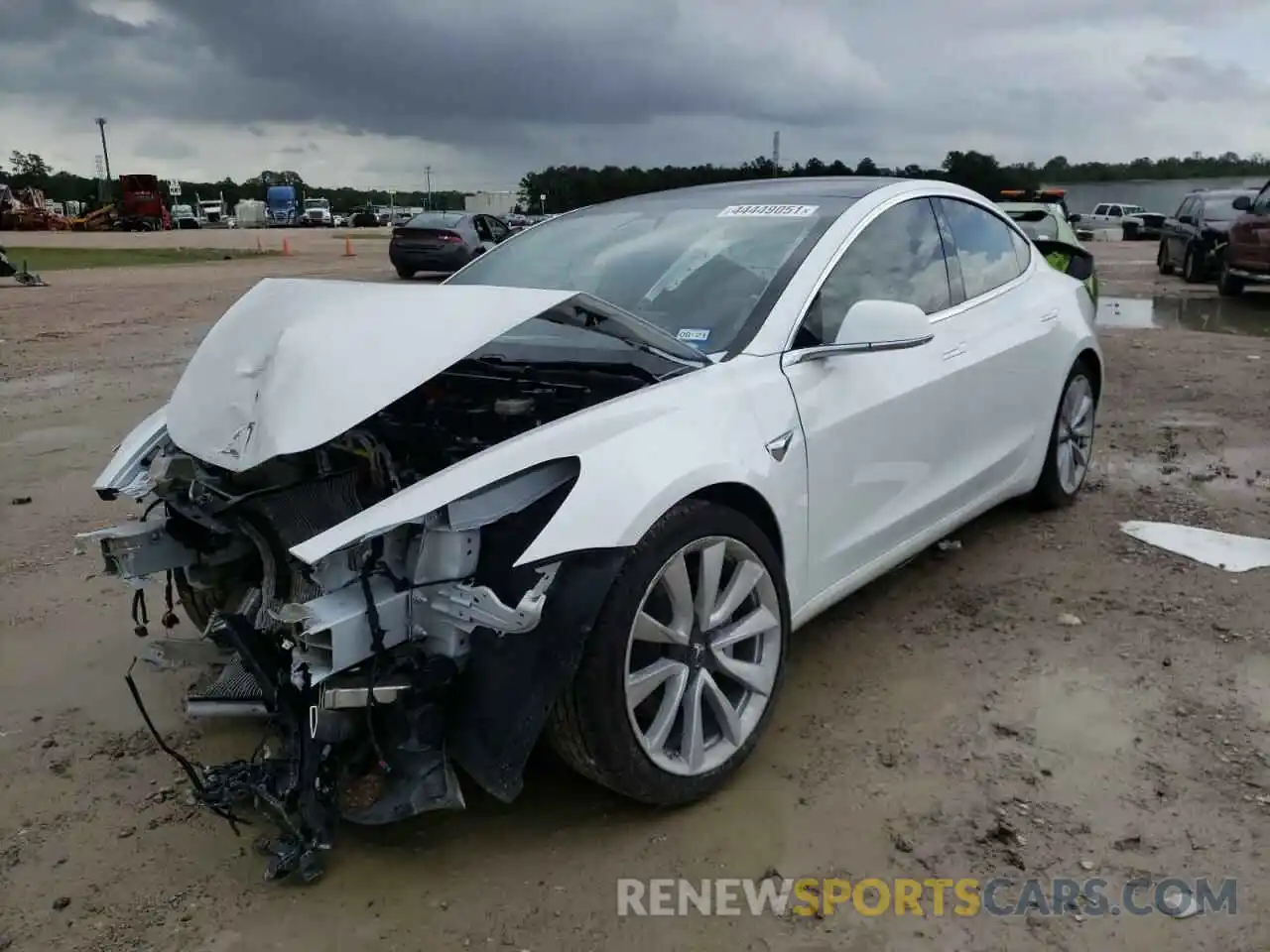 2 Photograph of a damaged car 5YJ3E1EA5LF717733 TESLA MODEL 3 2020