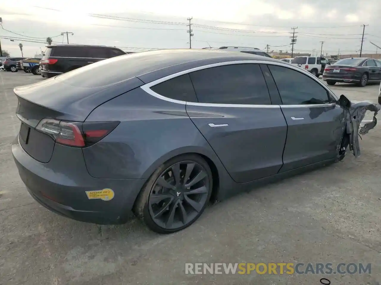 3 Photograph of a damaged car 5YJ3E1EA5LF739330 TESLA MODEL 3 2020