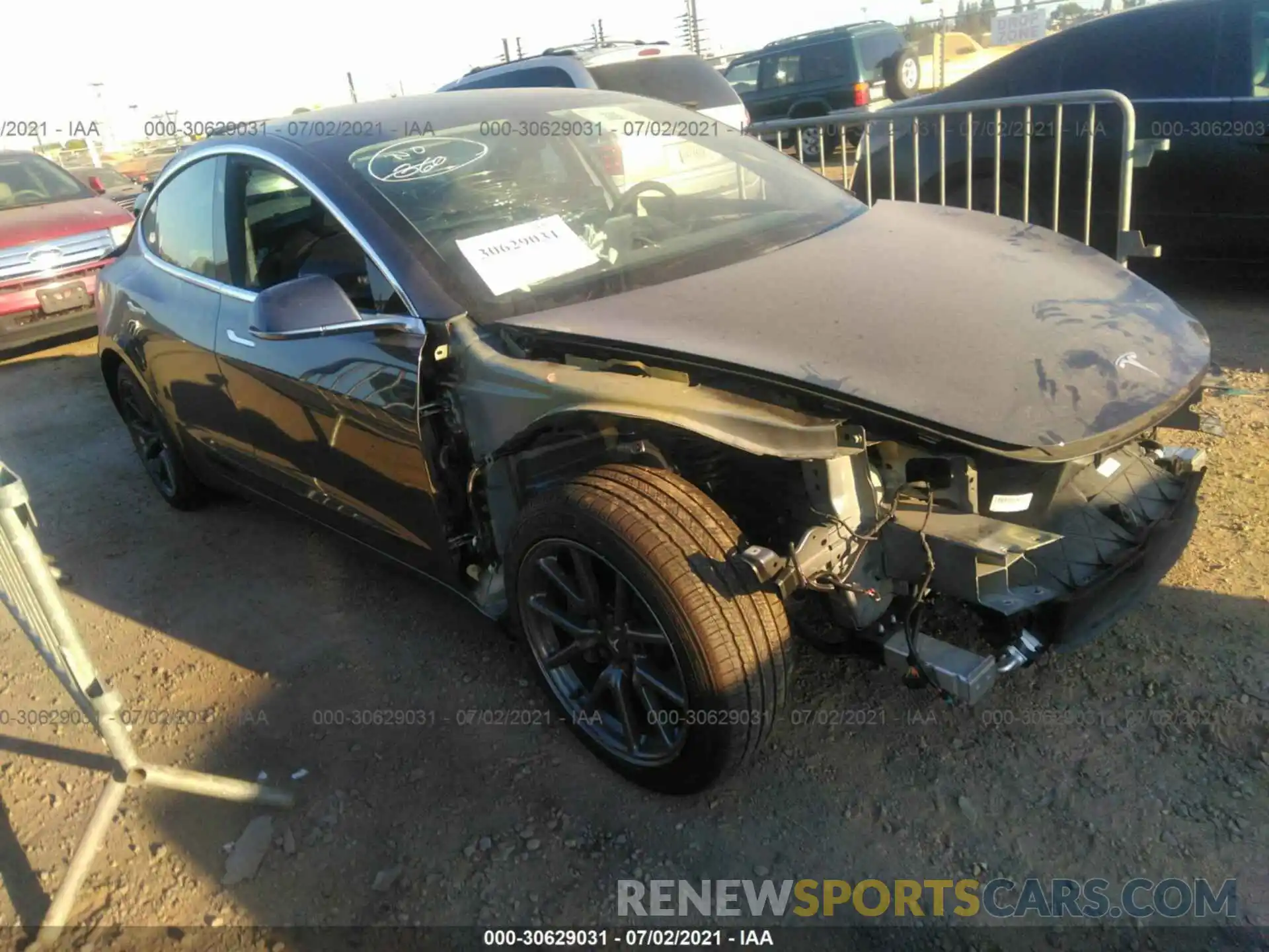 1 Photograph of a damaged car 5YJ3E1EA5LF739392 TESLA MODEL 3 2020