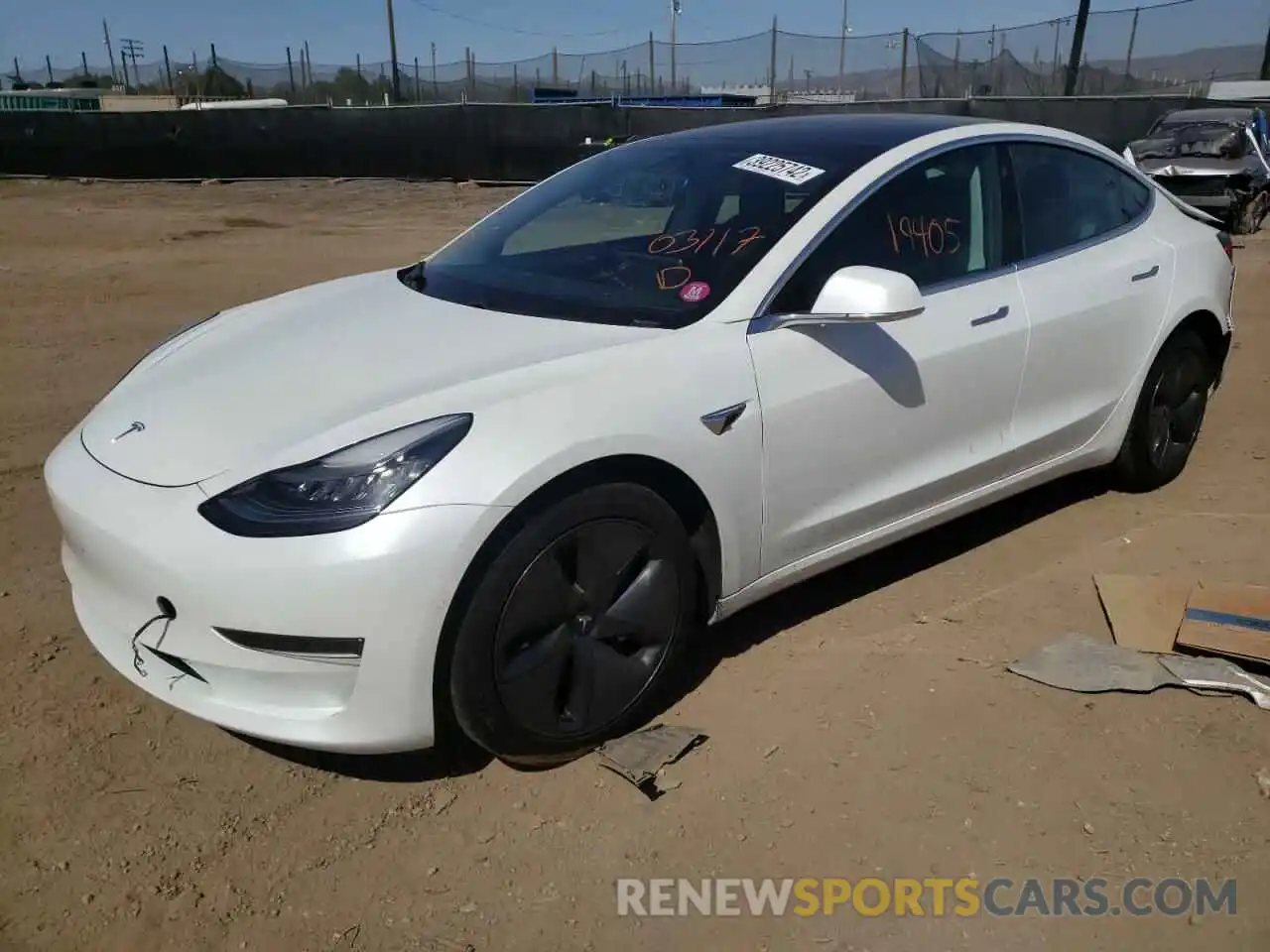 2 Photograph of a damaged car 5YJ3E1EA5LF739893 TESLA MODEL 3 2020