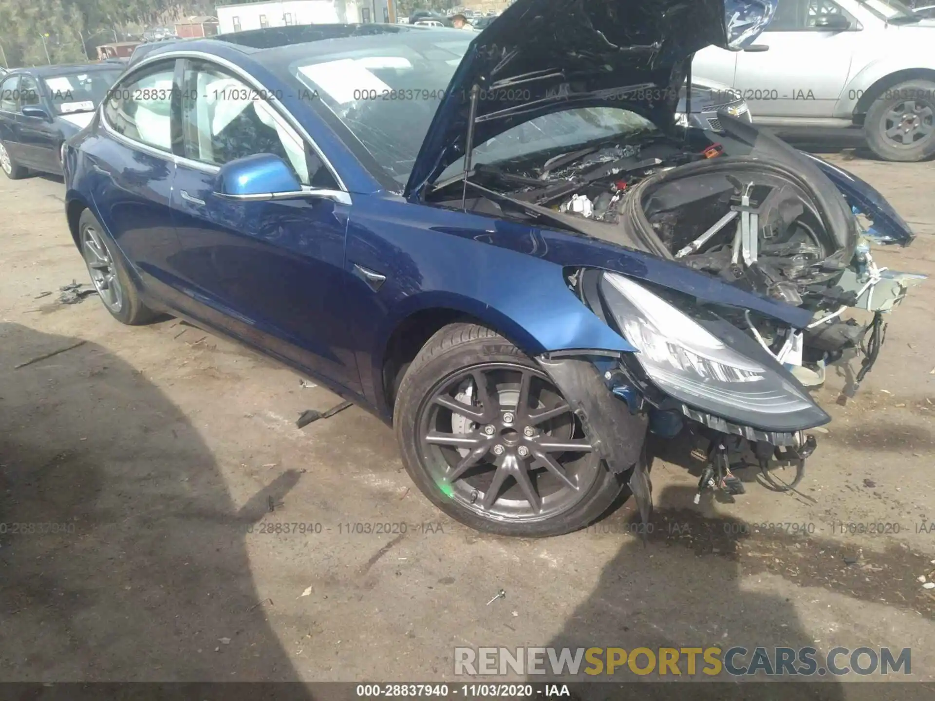 1 Photograph of a damaged car 5YJ3E1EA5LF743684 TESLA MODEL 3 2020