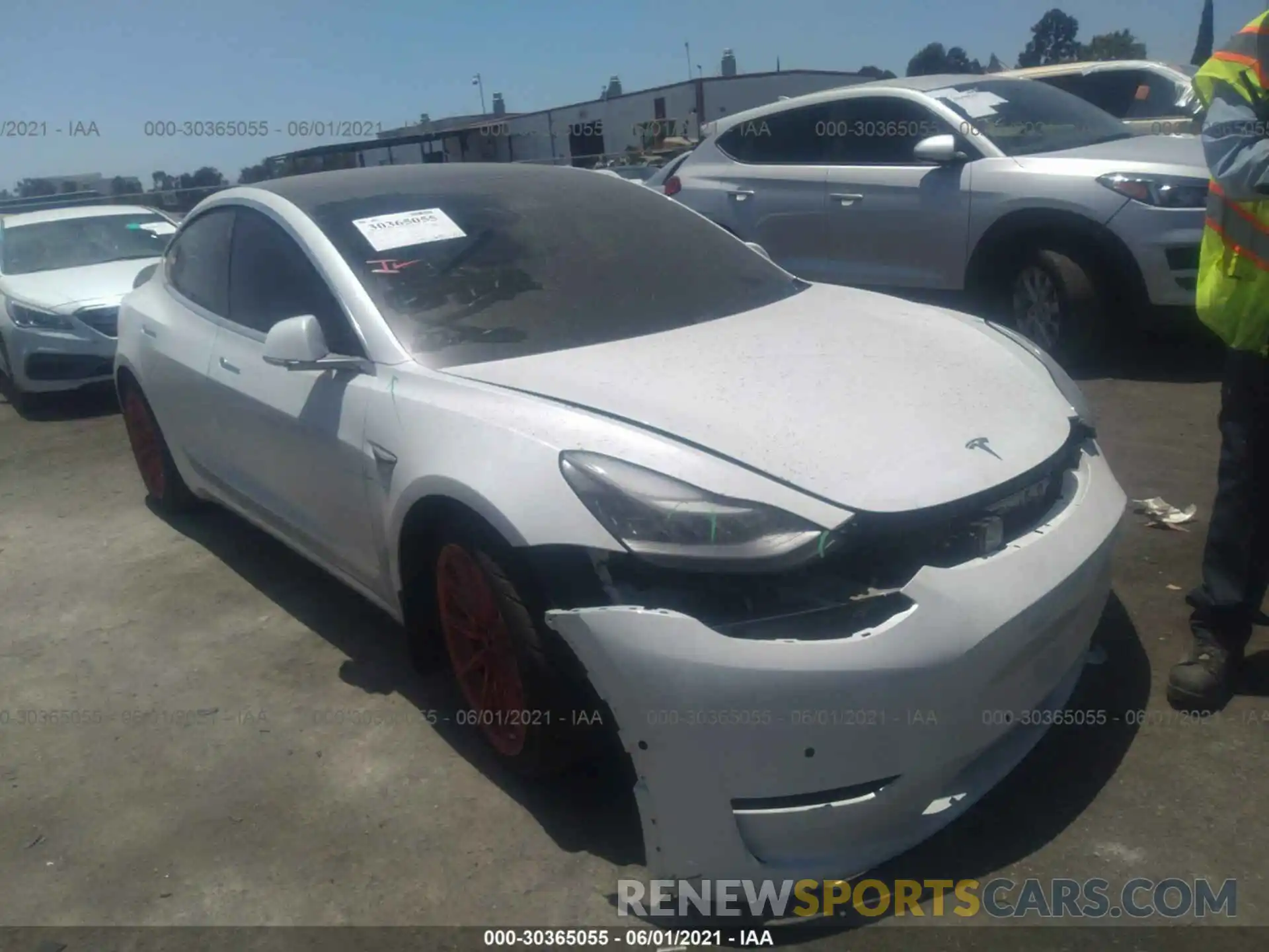 1 Photograph of a damaged car 5YJ3E1EA5LF746147 TESLA MODEL 3 2020