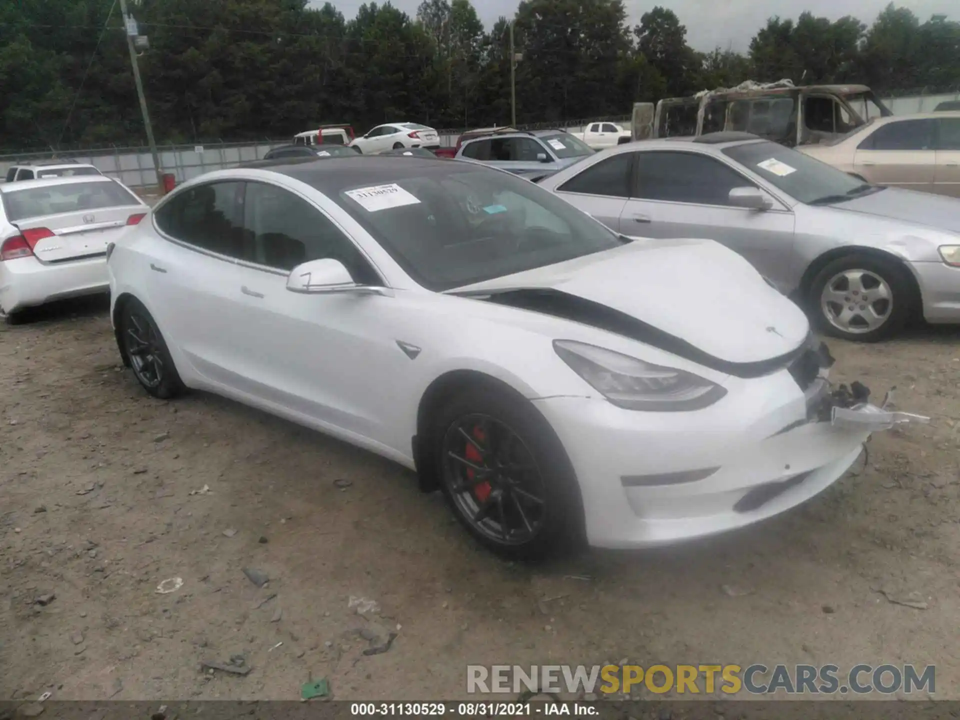 1 Photograph of a damaged car 5YJ3E1EA5LF785160 TESLA MODEL 3 2020