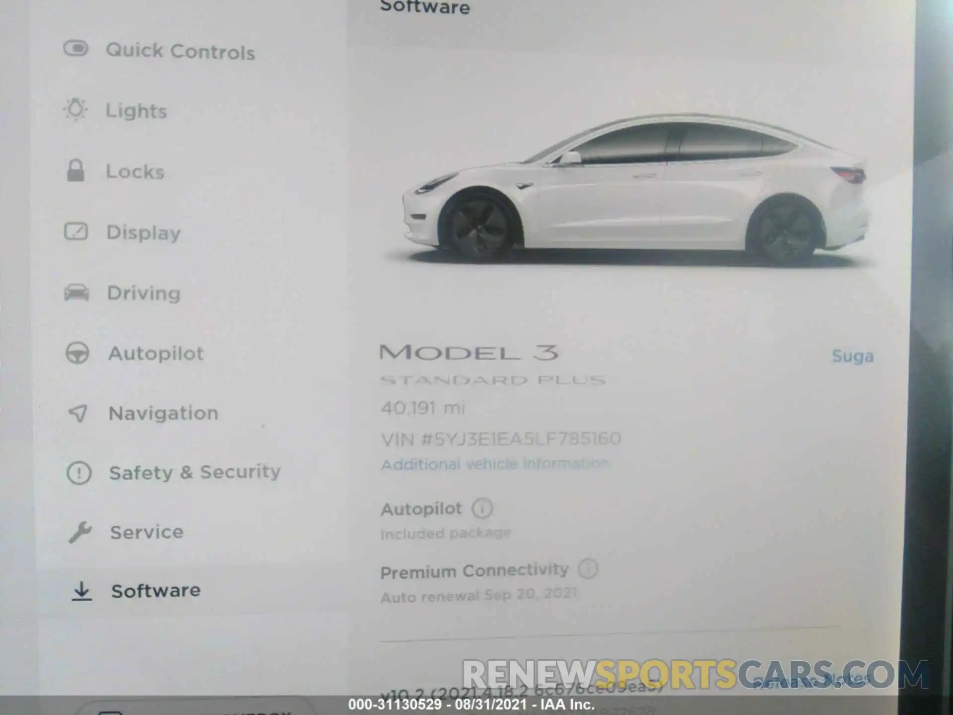 7 Photograph of a damaged car 5YJ3E1EA5LF785160 TESLA MODEL 3 2020