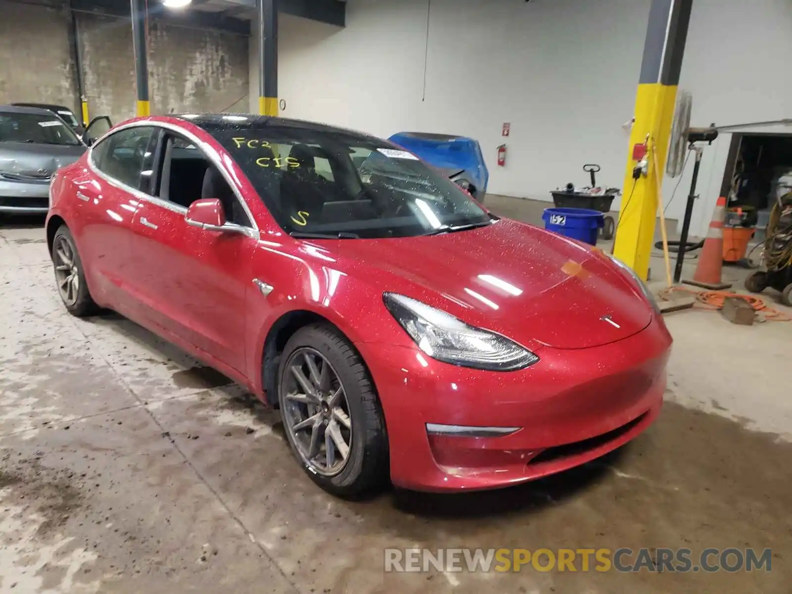 1 Photograph of a damaged car 5YJ3E1EA5LF796871 TESLA MODEL 3 2020