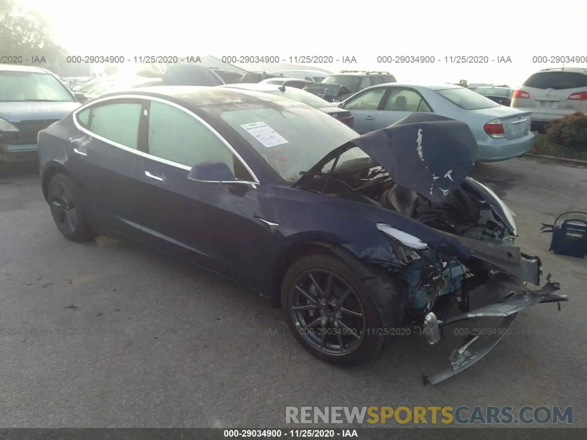 1 Photograph of a damaged car 5YJ3E1EA5LF797695 TESLA MODEL 3 2020