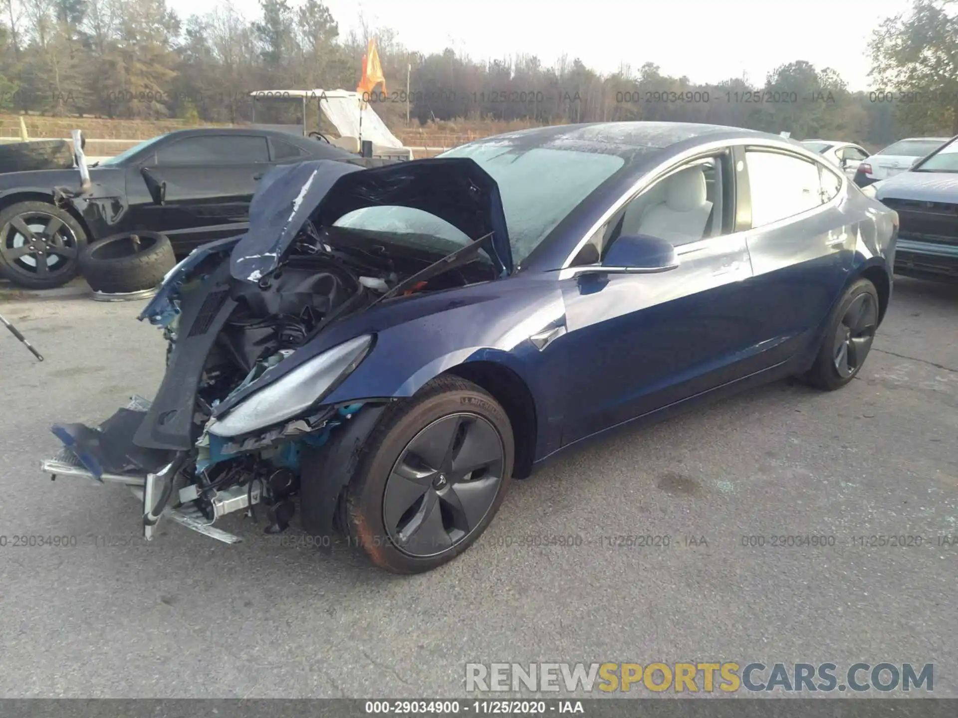 2 Photograph of a damaged car 5YJ3E1EA5LF797695 TESLA MODEL 3 2020