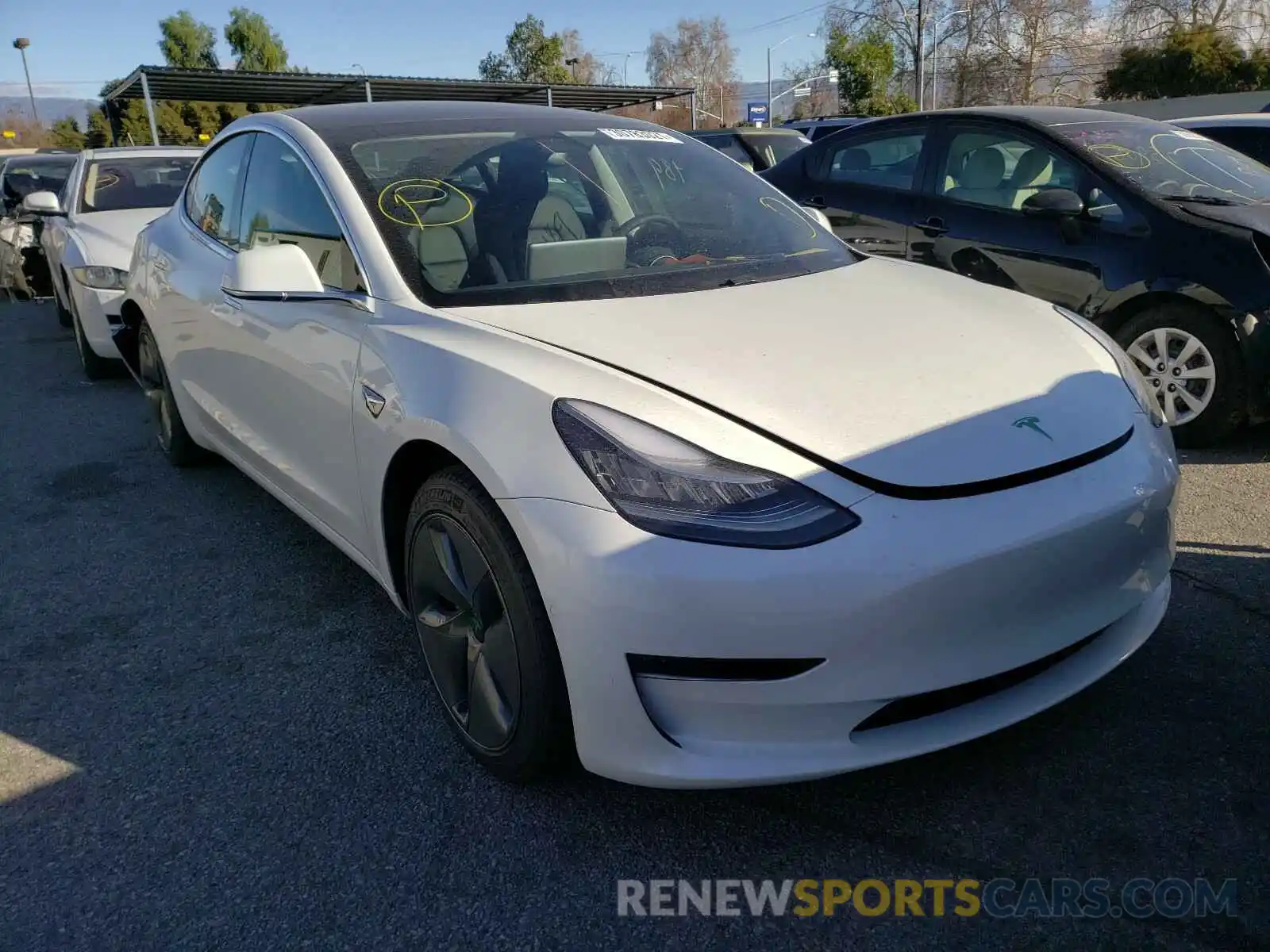 1 Photograph of a damaged car 5YJ3E1EA5LF799463 TESLA MODEL 3 2020