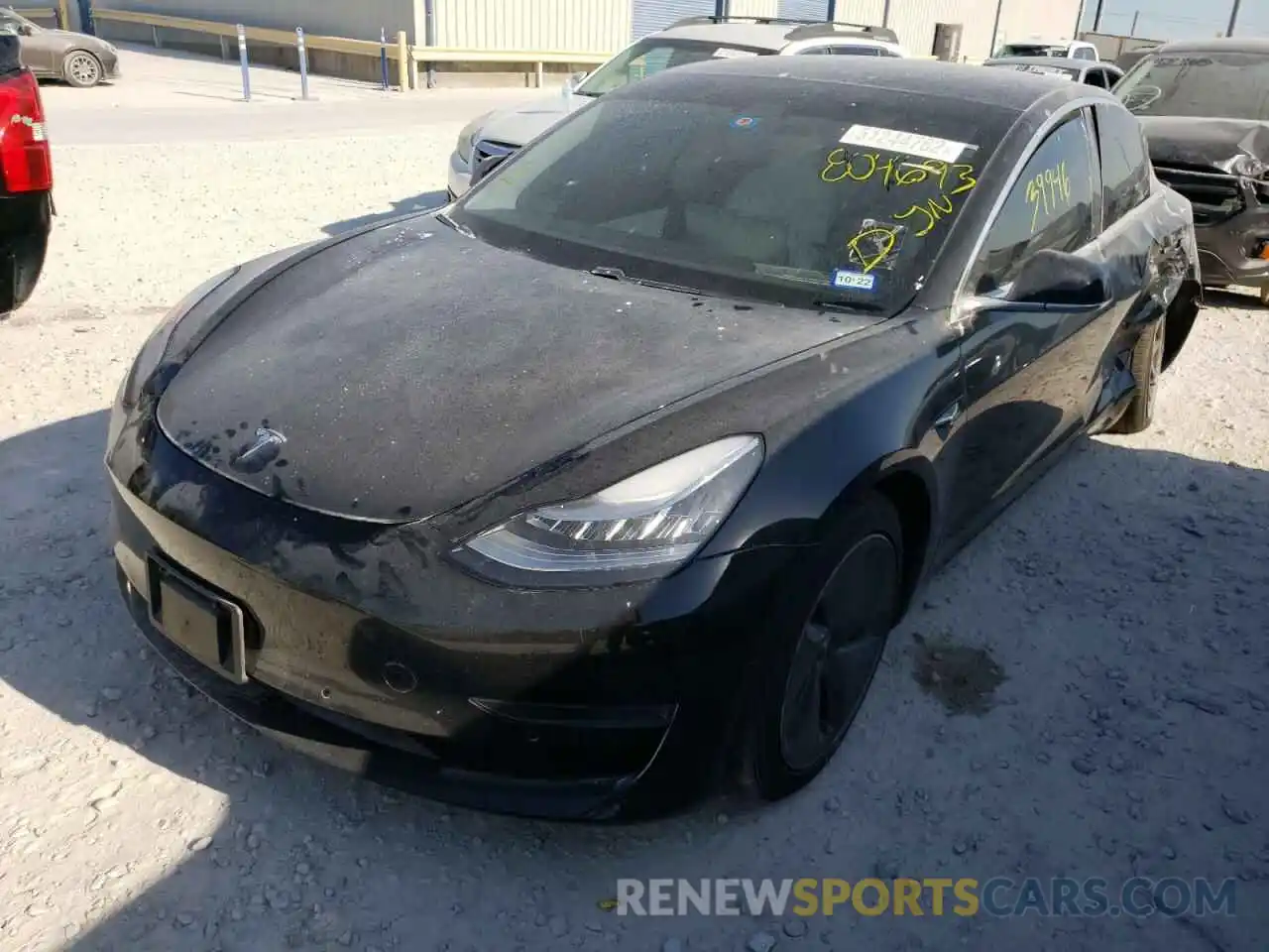 2 Photograph of a damaged car 5YJ3E1EA5LF804693 TESLA MODEL 3 2020