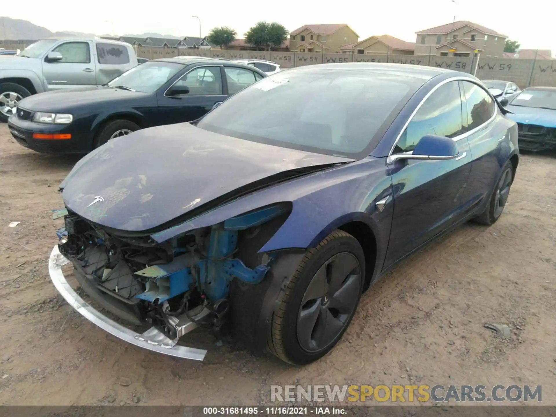 2 Photograph of a damaged car 5YJ3E1EA5LF804919 TESLA MODEL 3 2020