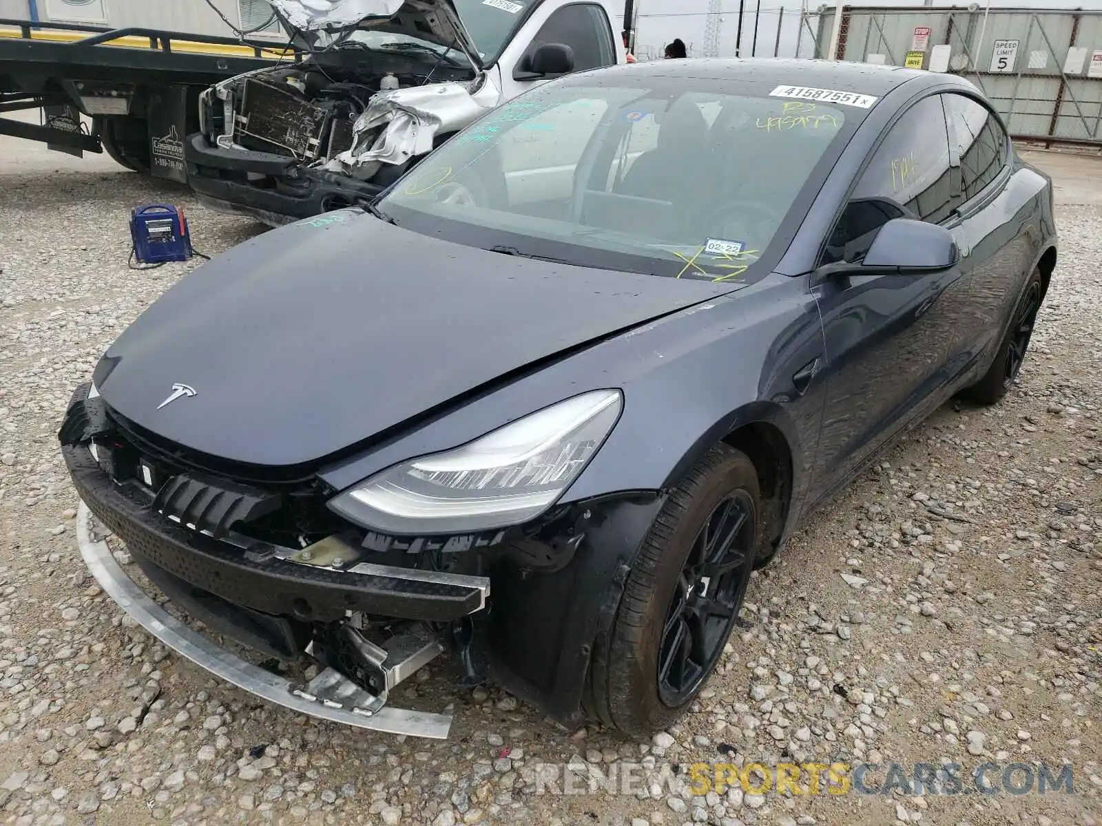 2 Photograph of a damaged car 5YJ3E1EA6LF495977 TESLA MODEL 3 2020