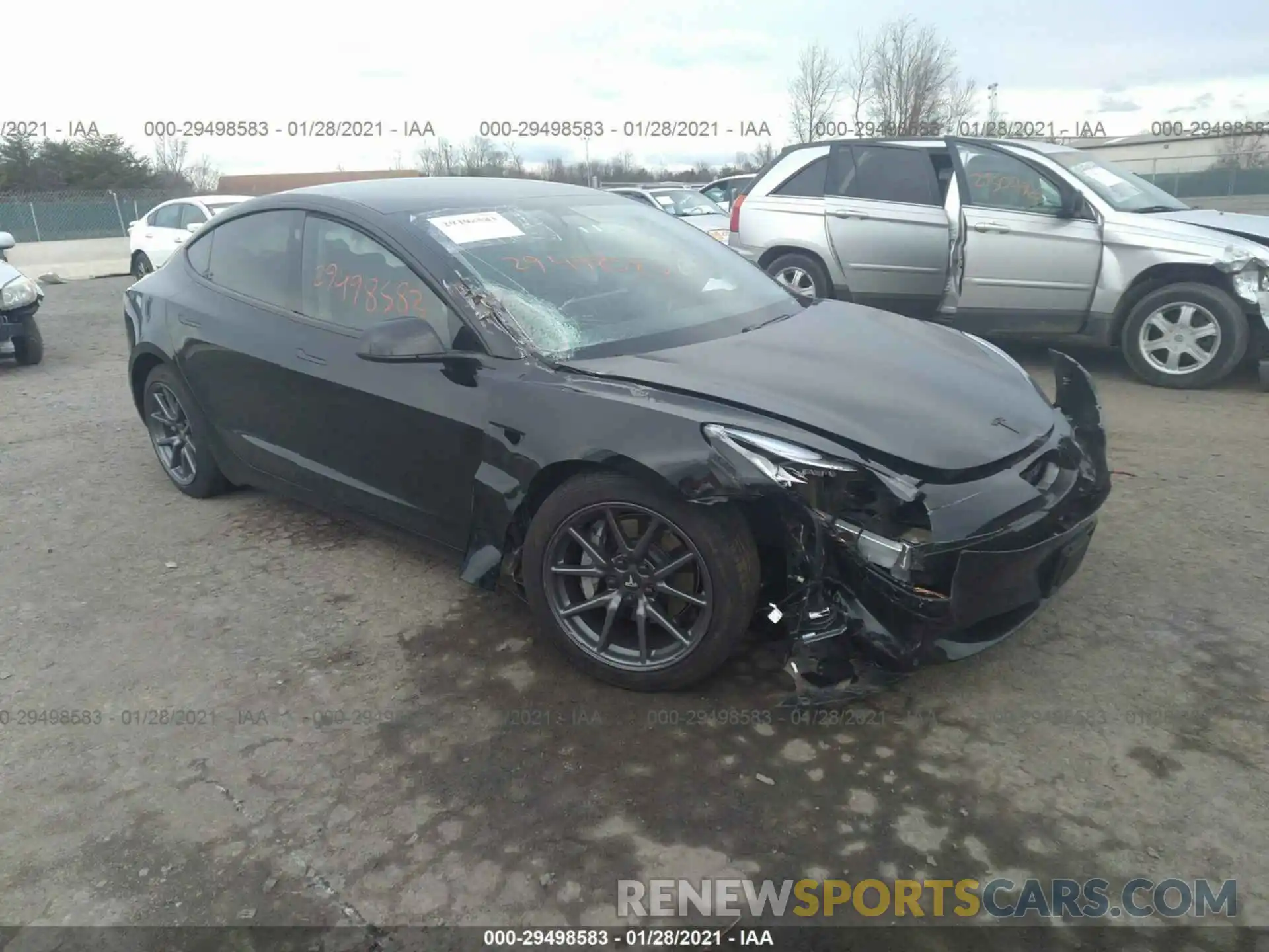 1 Photograph of a damaged car 5YJ3E1EA6LF590250 TESLA MODEL 3 2020