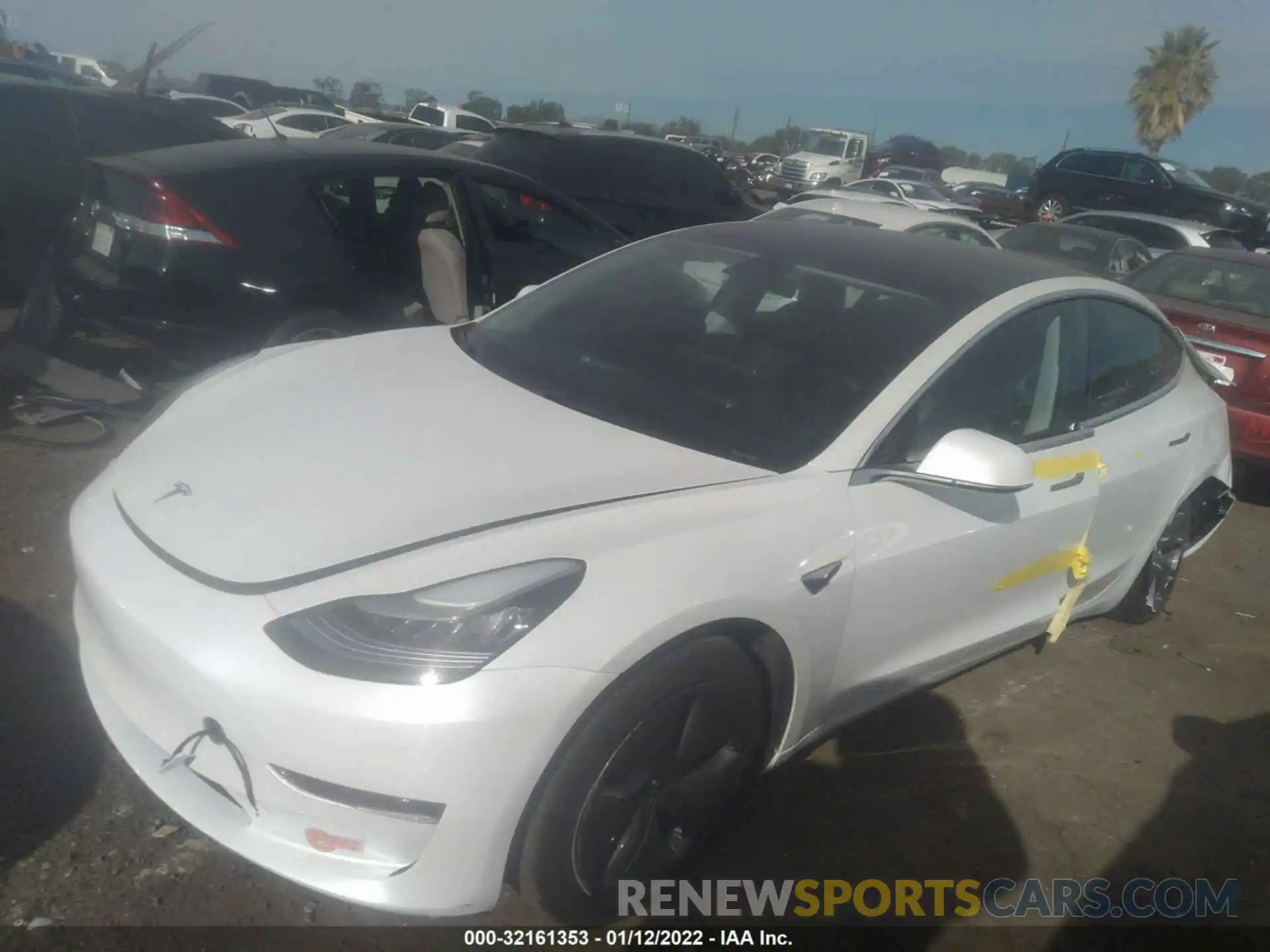 2 Photograph of a damaged car 5YJ3E1EA6LF613784 TESLA MODEL 3 2020