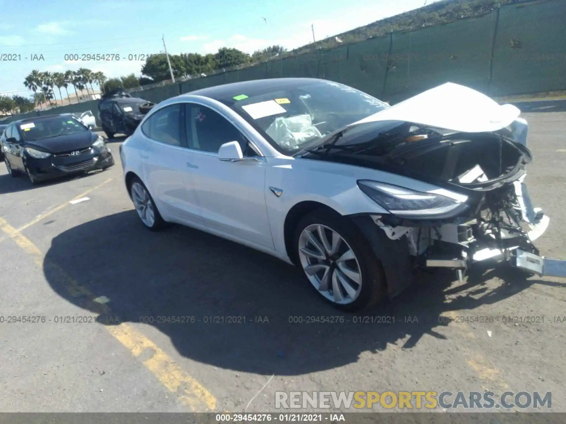 1 Photograph of a damaged car 5YJ3E1EA6LF614241 TESLA MODEL 3 2020