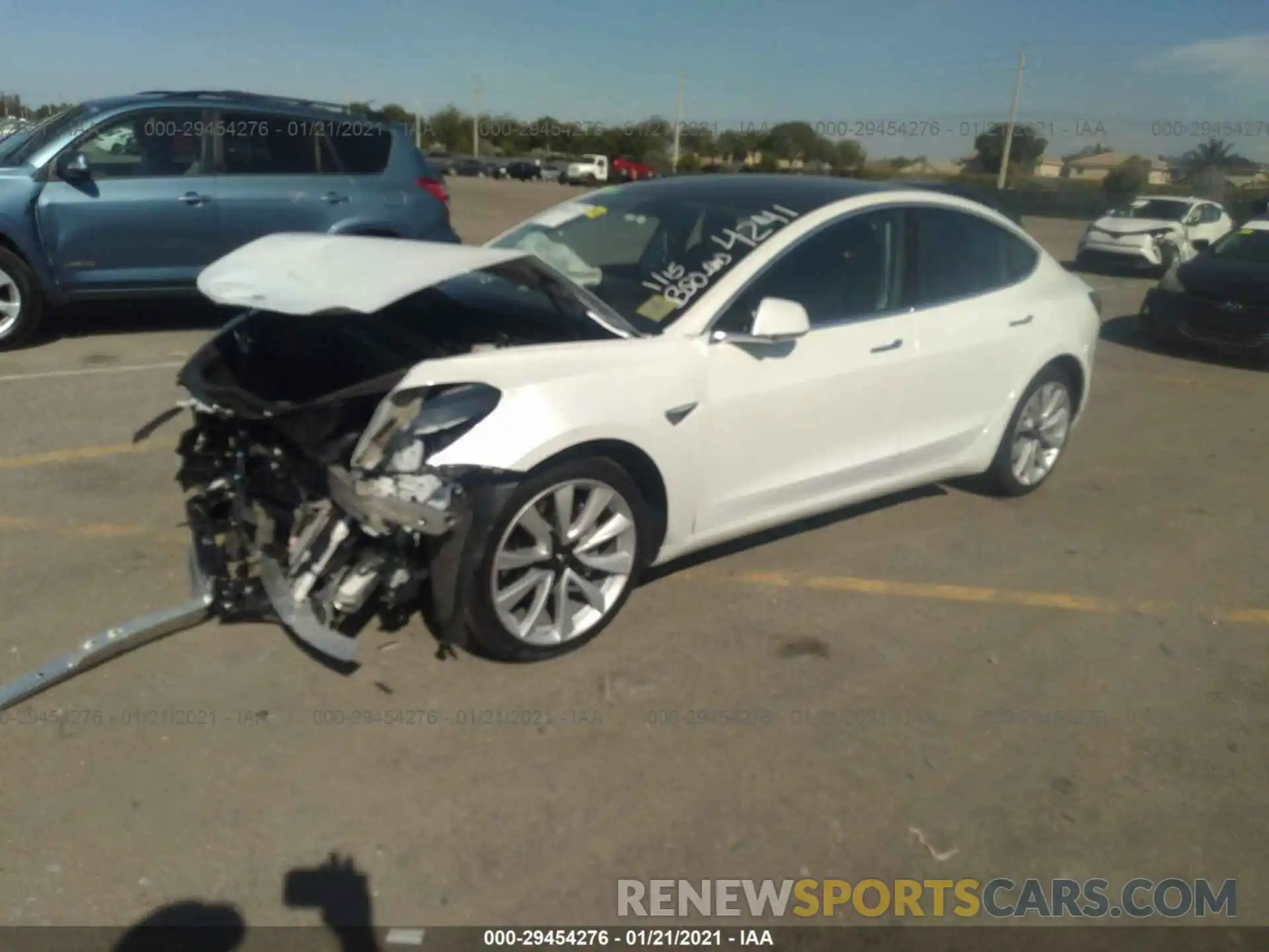 2 Photograph of a damaged car 5YJ3E1EA6LF614241 TESLA MODEL 3 2020