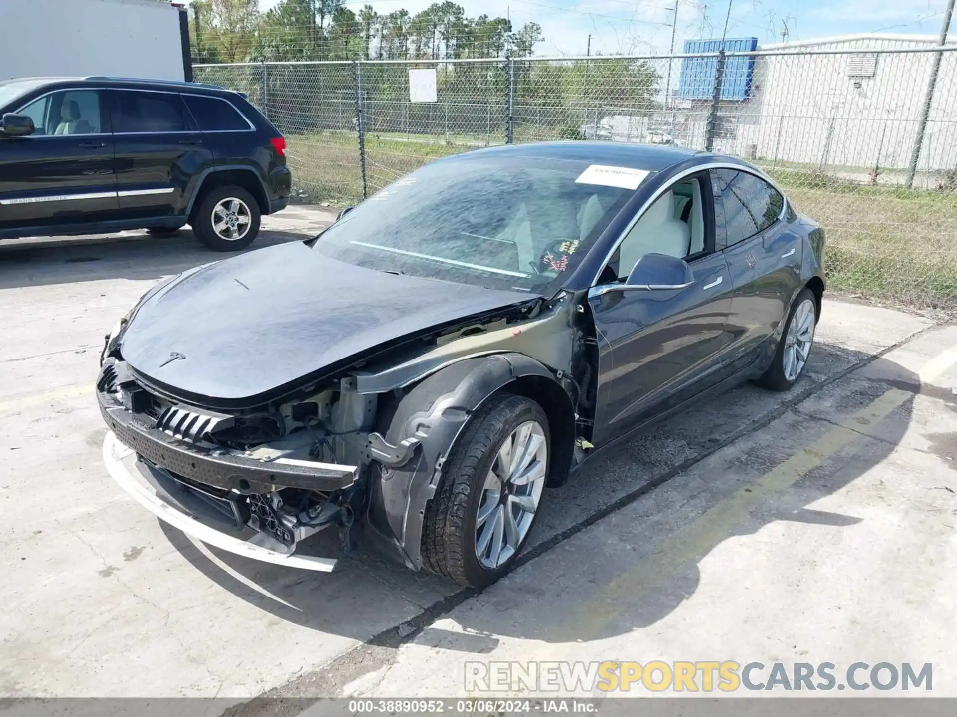 2 Photograph of a damaged car 5YJ3E1EA6LF634845 TESLA MODEL 3 2020