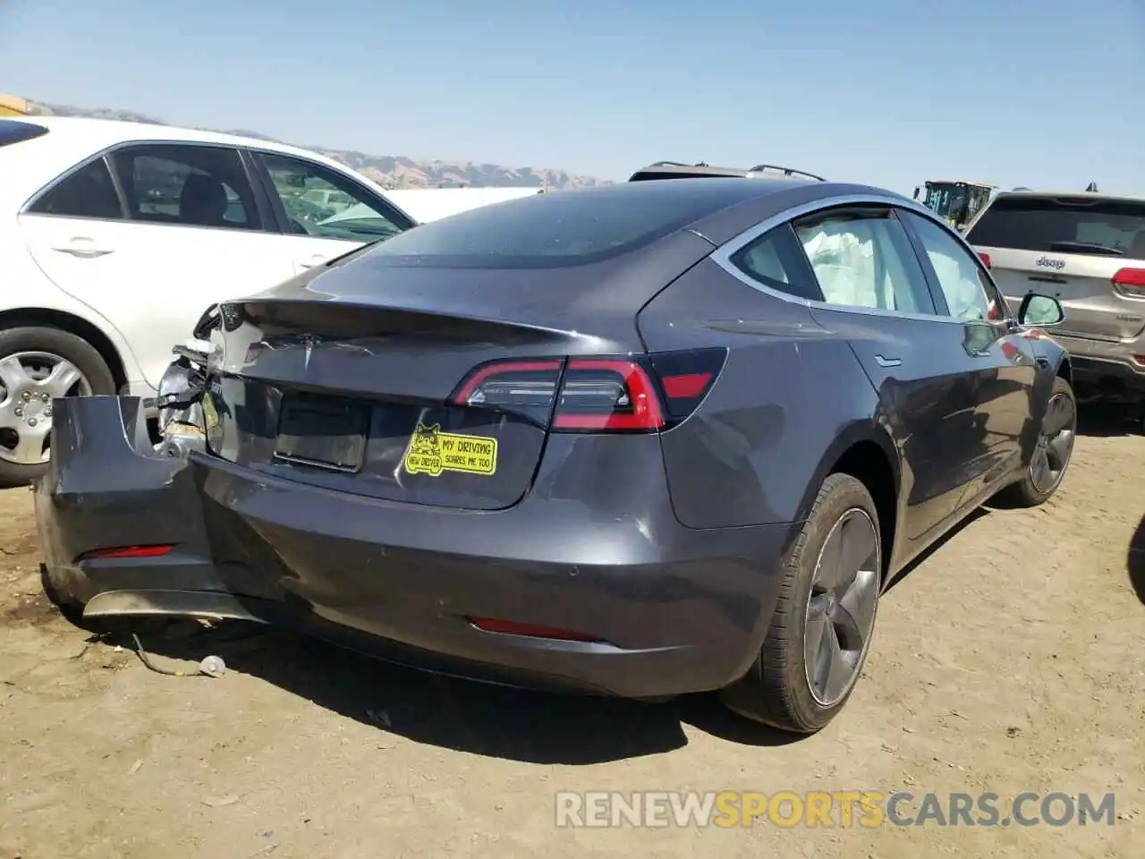 4 Photograph of a damaged car 5YJ3E1EA6LF643965 TESLA MODEL 3 2020