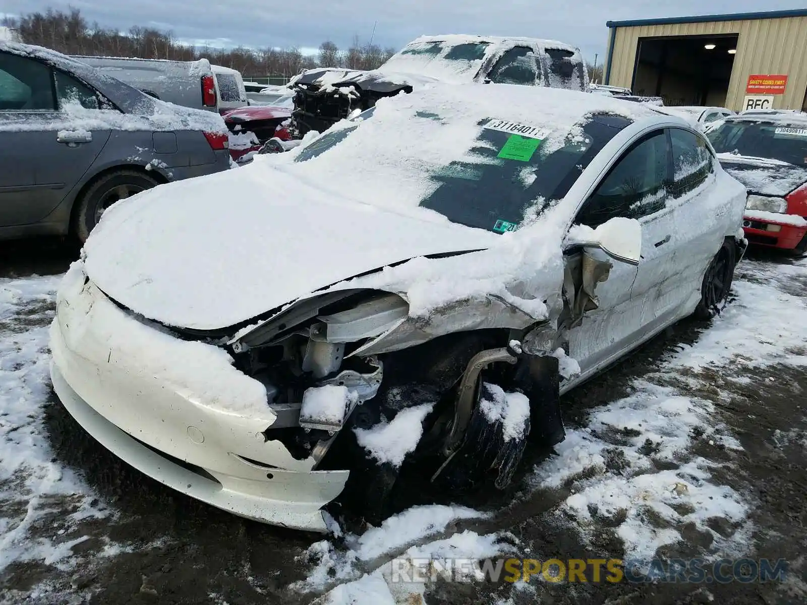 2 Photograph of a damaged car 5YJ3E1EA6LF644825 TESLA MODEL 3 2020