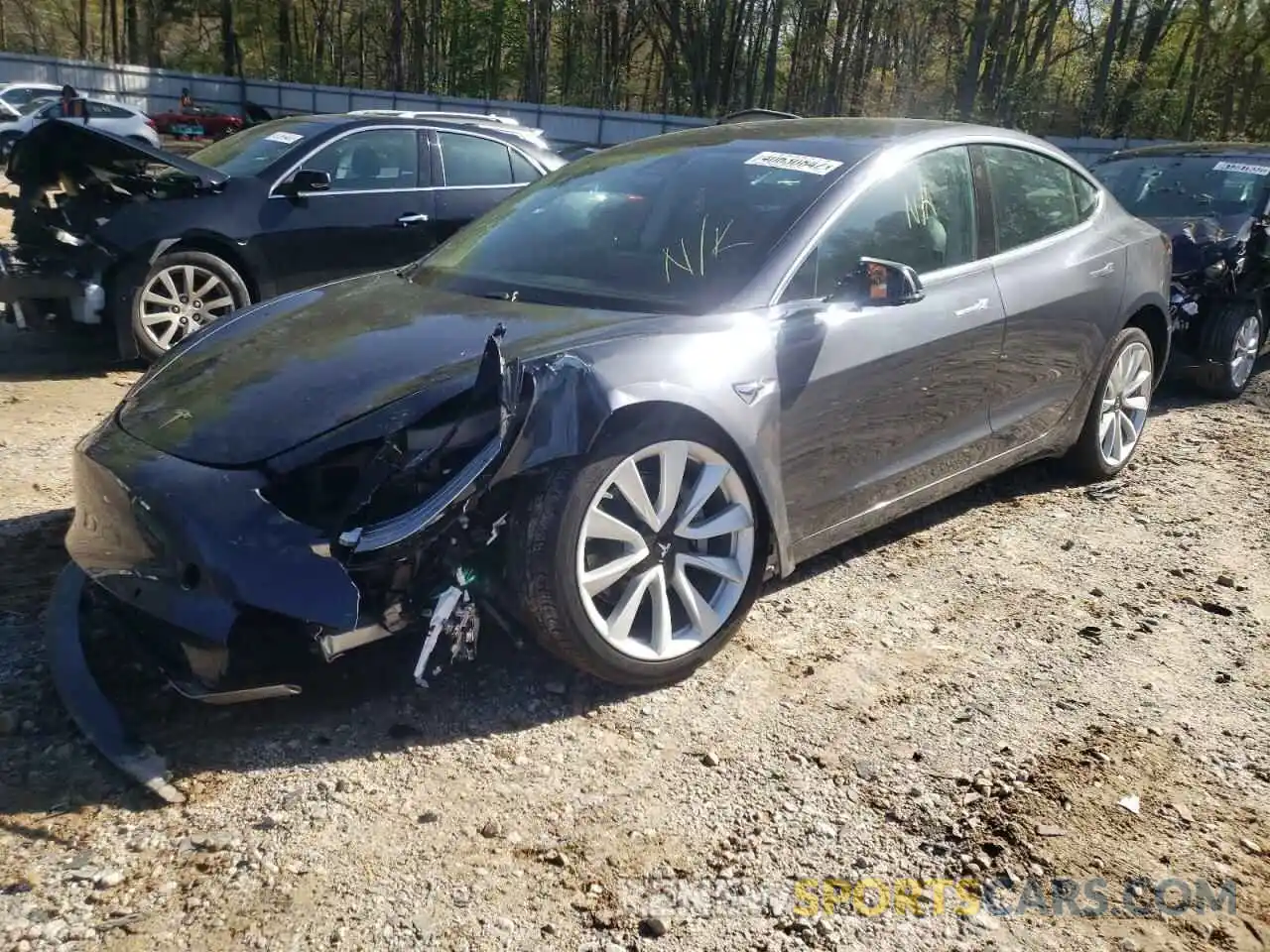 2 Photograph of a damaged car 5YJ3E1EA6LF645702 TESLA MODEL 3 2020