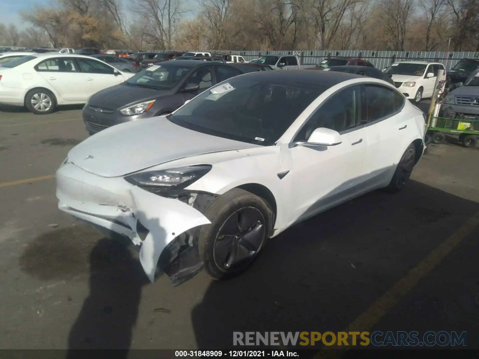 2 Photograph of a damaged car 5YJ3E1EA6LF659910 TESLA MODEL 3 2020