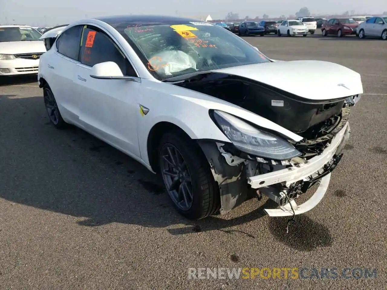 1 Photograph of a damaged car 5YJ3E1EA6LF660653 TESLA MODEL 3 2020