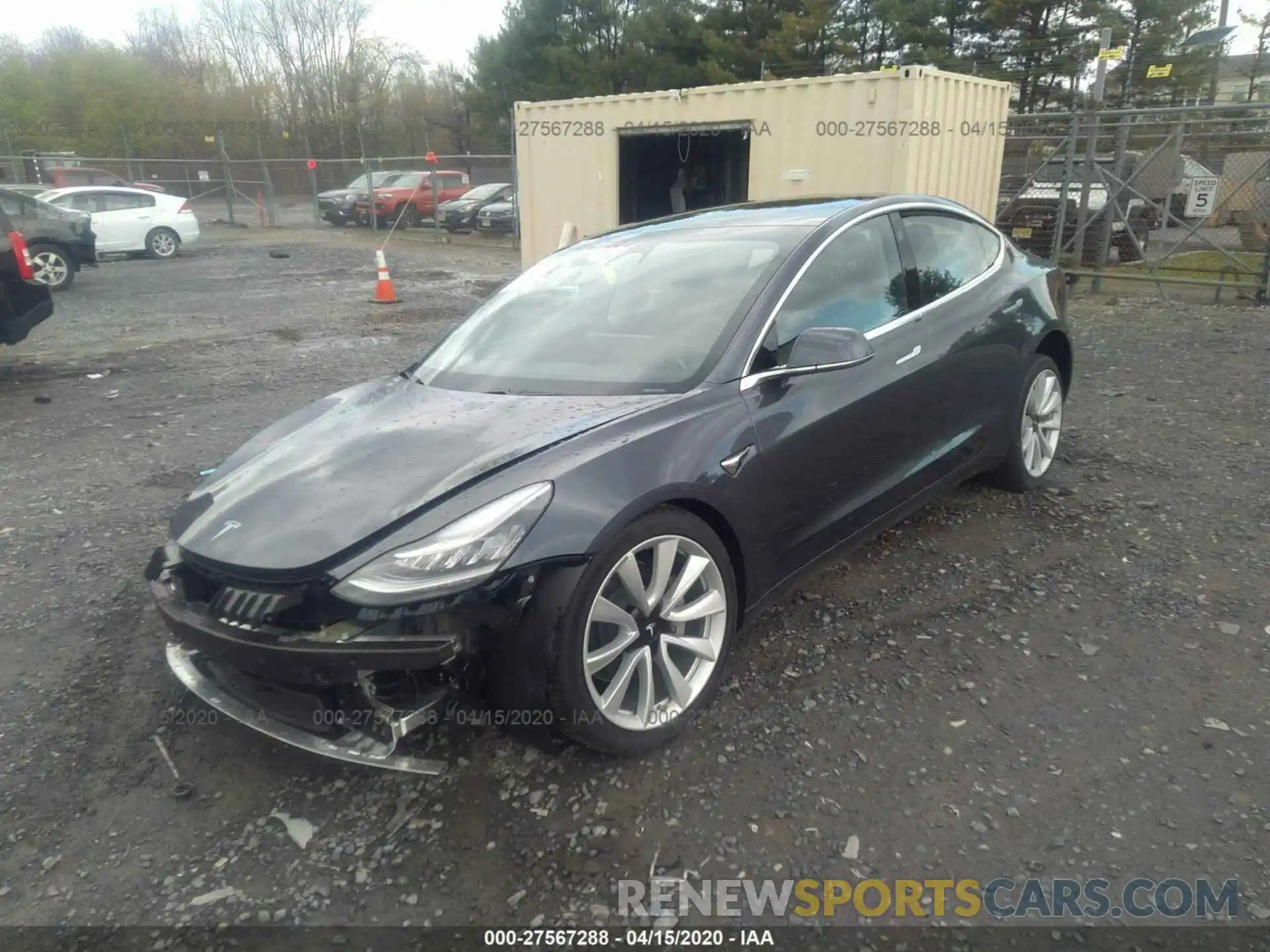 2 Photograph of a damaged car 5YJ3E1EA6LF661026 TESLA MODEL 3 2020