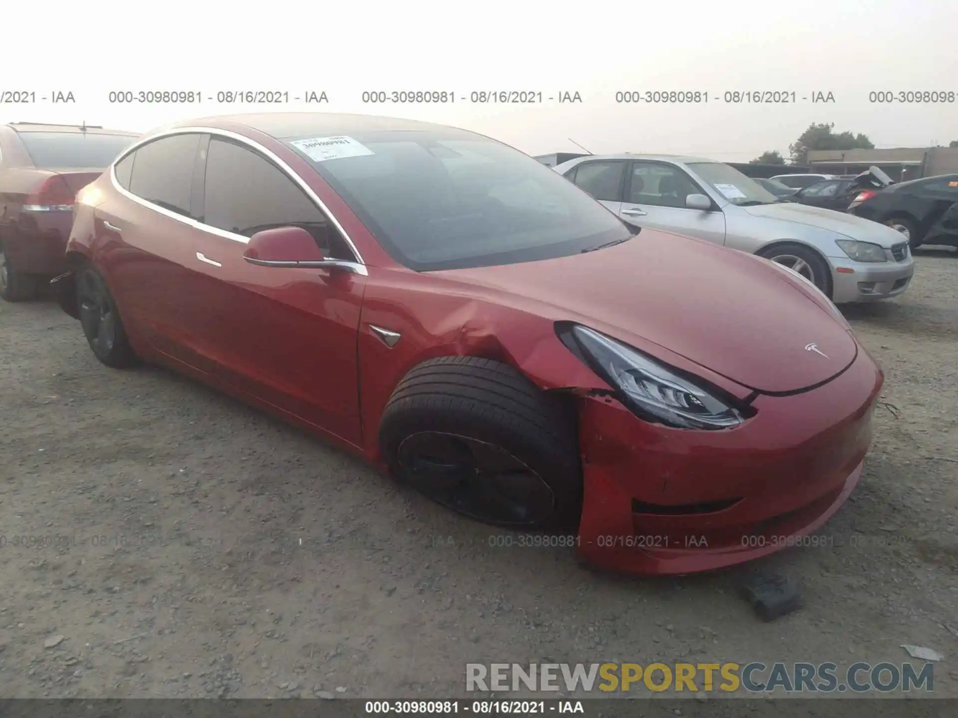 1 Photograph of a damaged car 5YJ3E1EA6LF705235 TESLA MODEL 3 2020