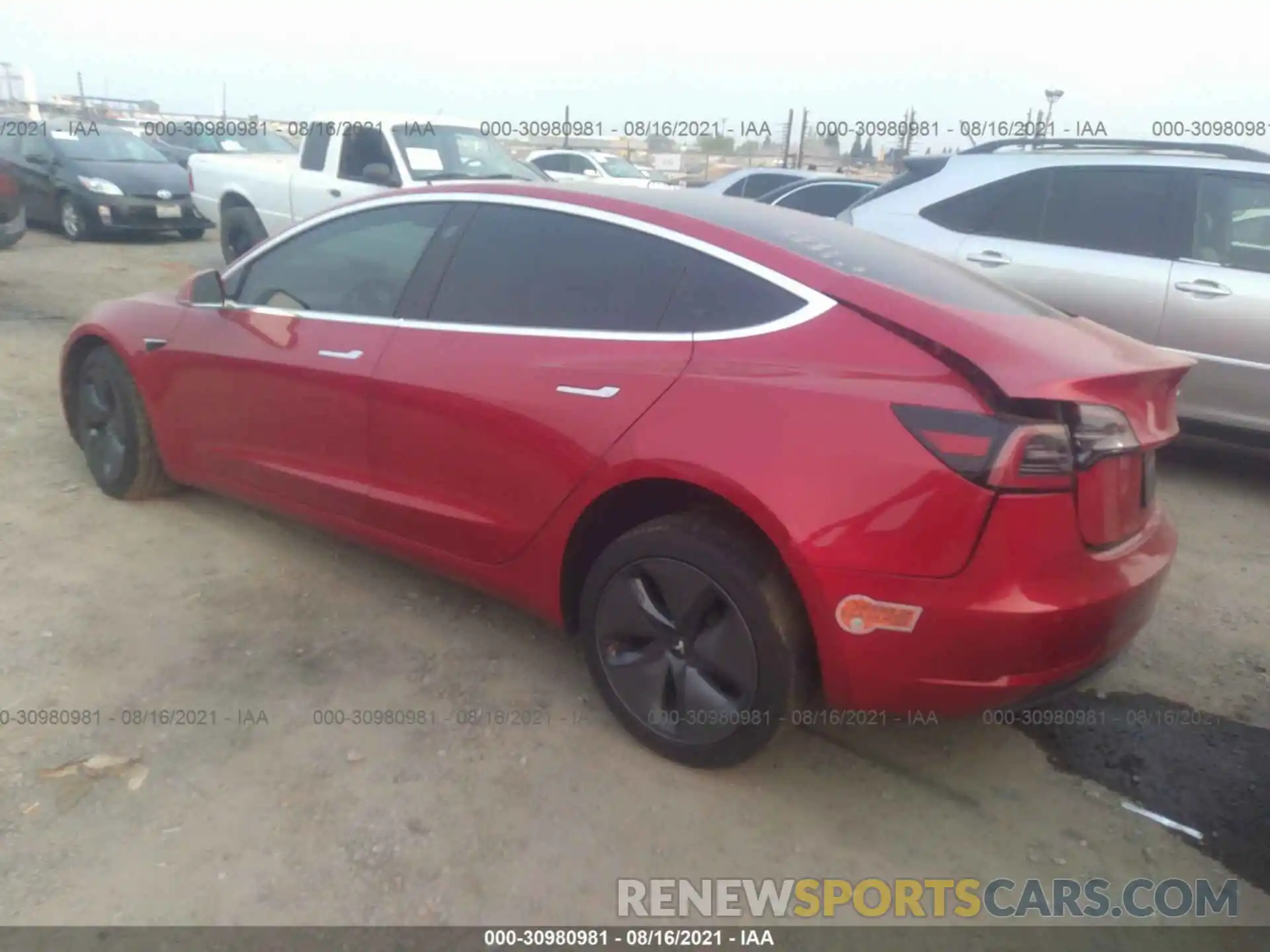 3 Photograph of a damaged car 5YJ3E1EA6LF705235 TESLA MODEL 3 2020