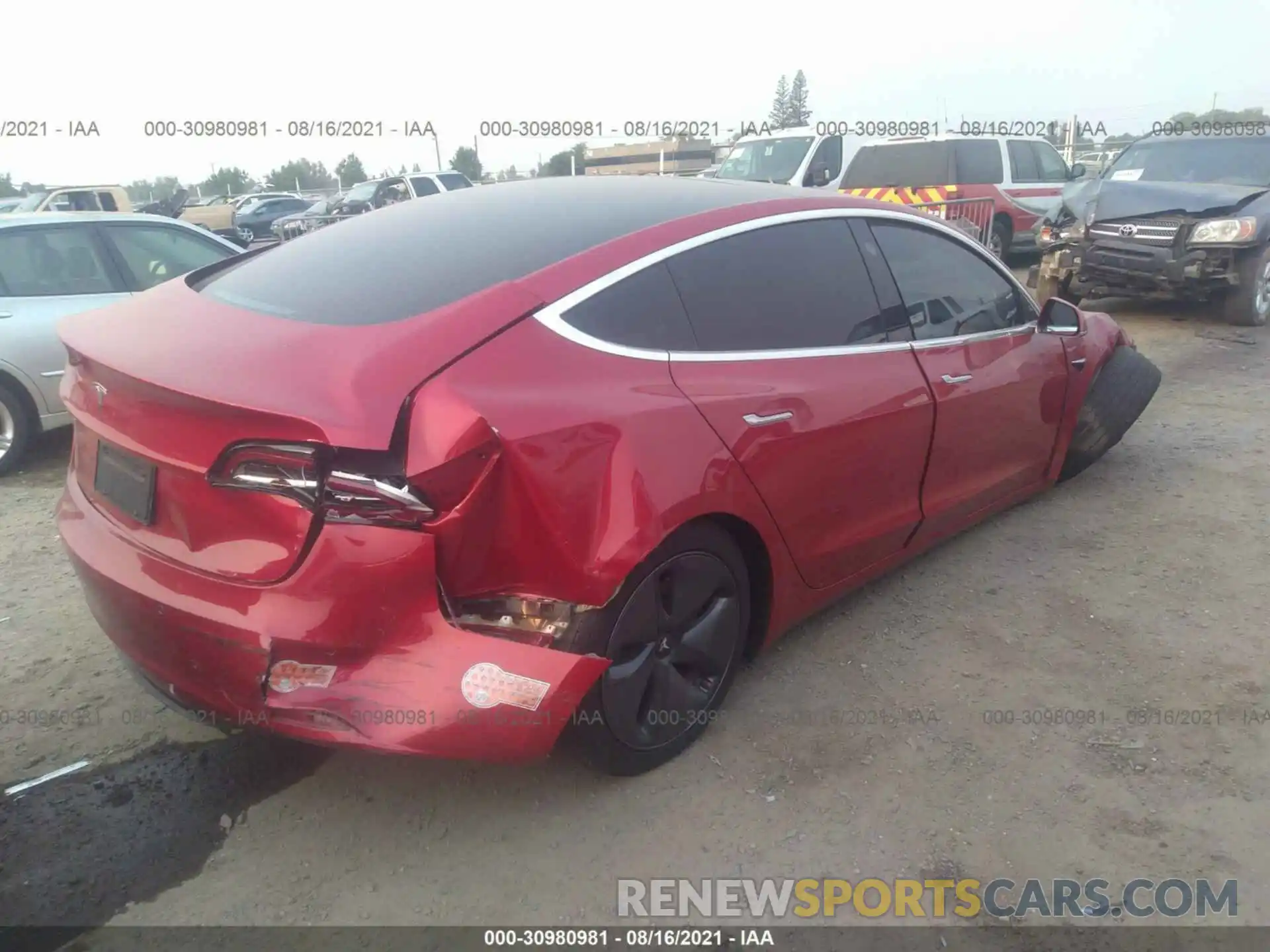 4 Photograph of a damaged car 5YJ3E1EA6LF705235 TESLA MODEL 3 2020