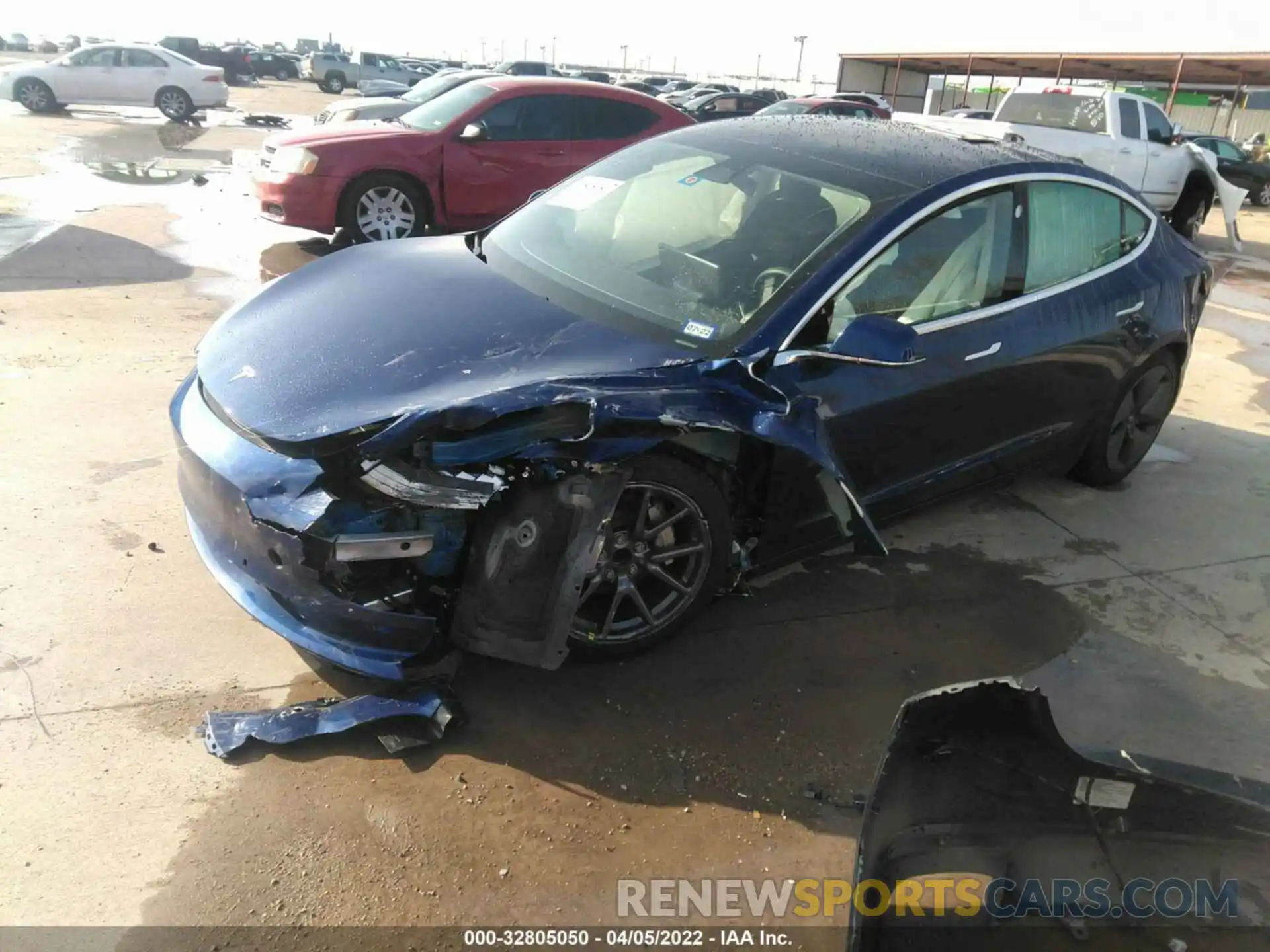 2 Photograph of a damaged car 5YJ3E1EA6LF705834 TESLA MODEL 3 2020