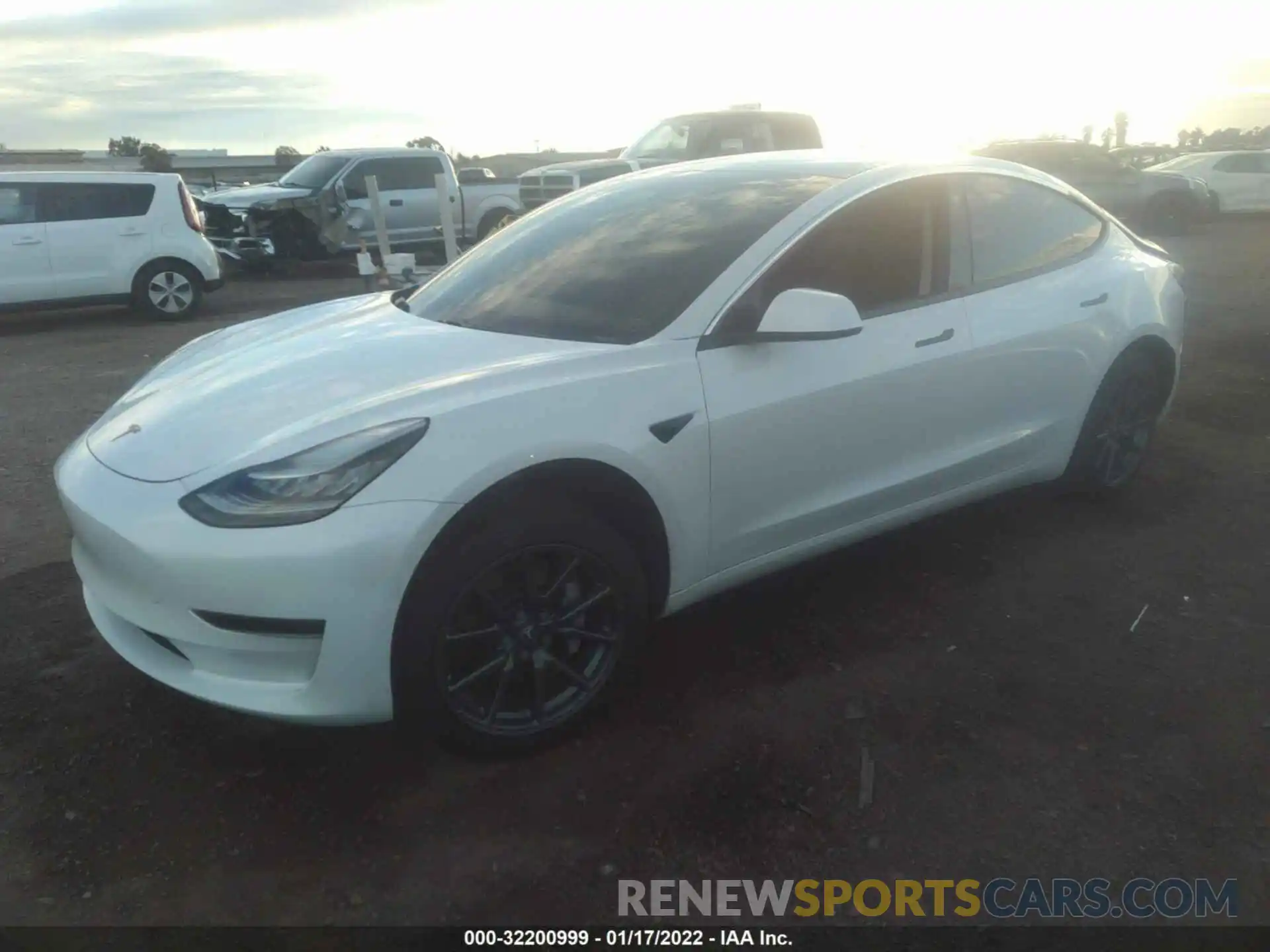 2 Photograph of a damaged car 5YJ3E1EA6LF706630 TESLA MODEL 3 2020