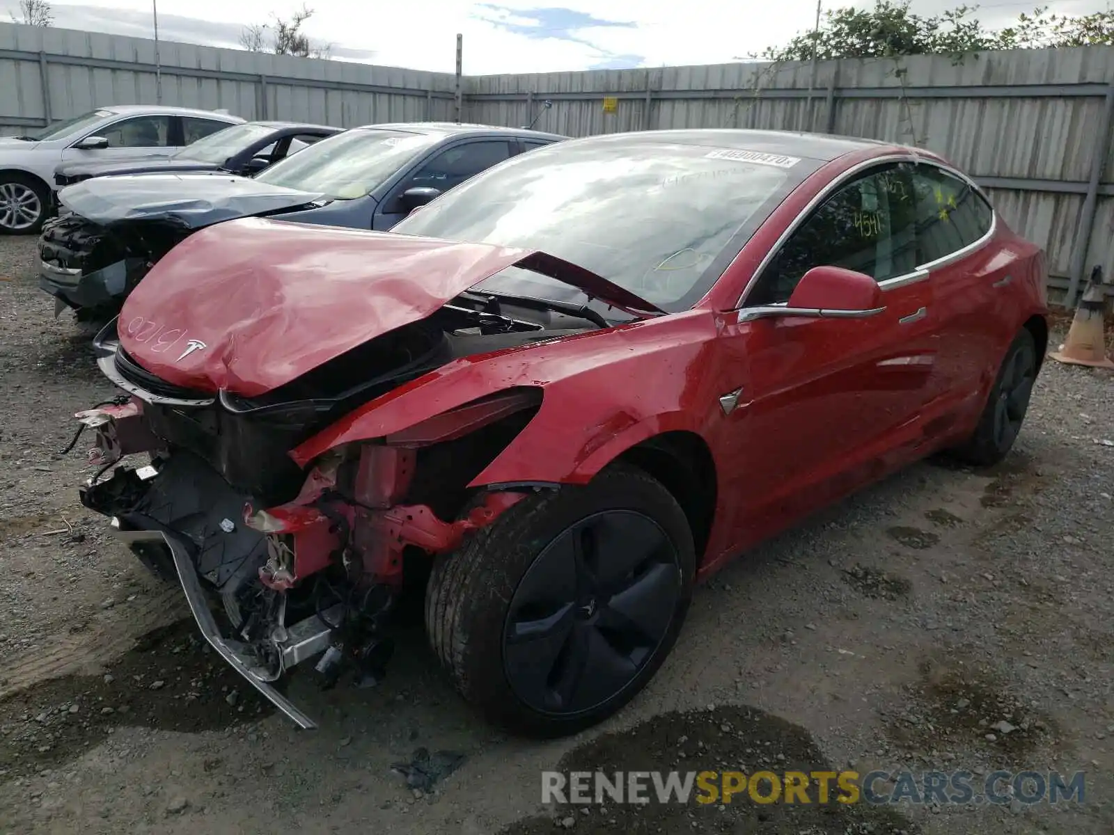 2 Photograph of a damaged car 5YJ3E1EA6LF718731 TESLA MODEL 3 2020