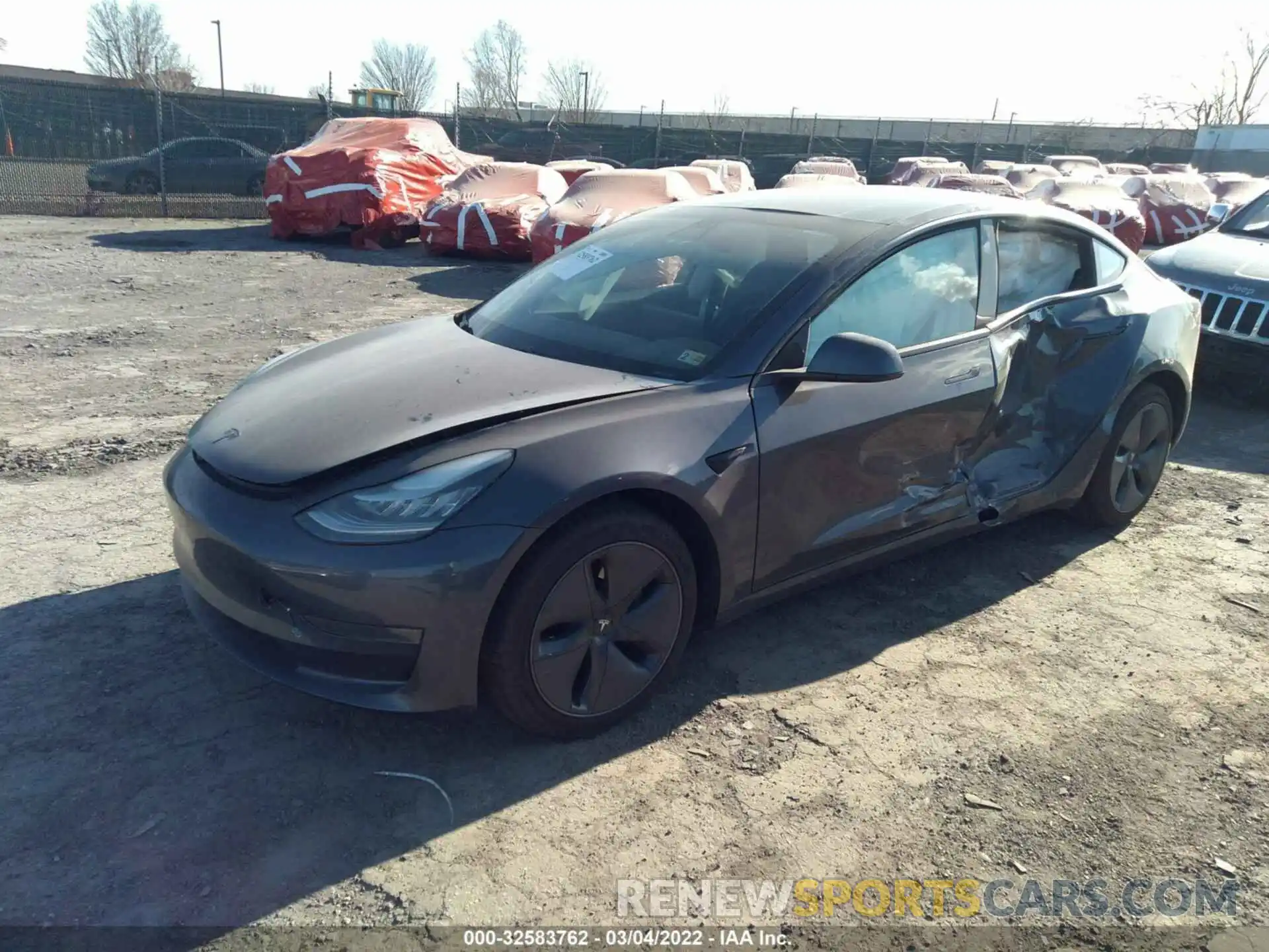 2 Photograph of a damaged car 5YJ3E1EA6LF739255 TESLA MODEL 3 2020