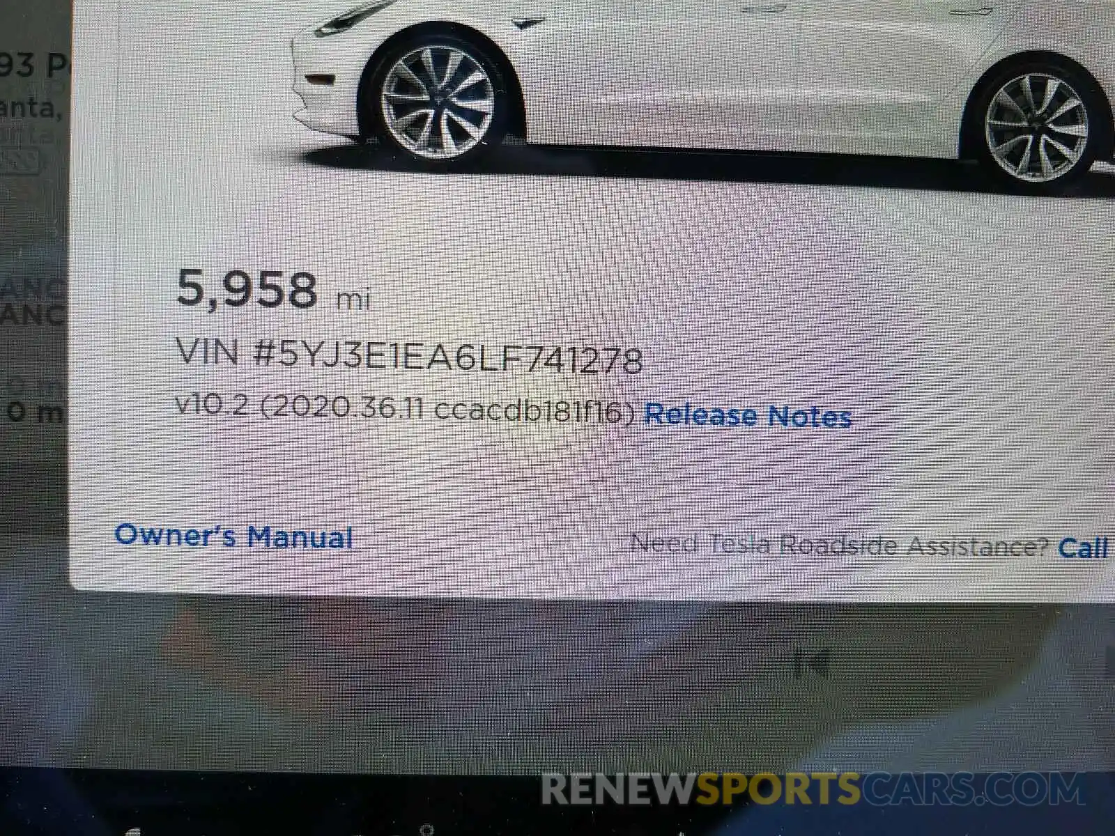 10 Фотография поврежденного автомобиля 5YJ3E1EA6LF741278 TESLA MODEL 3 2020