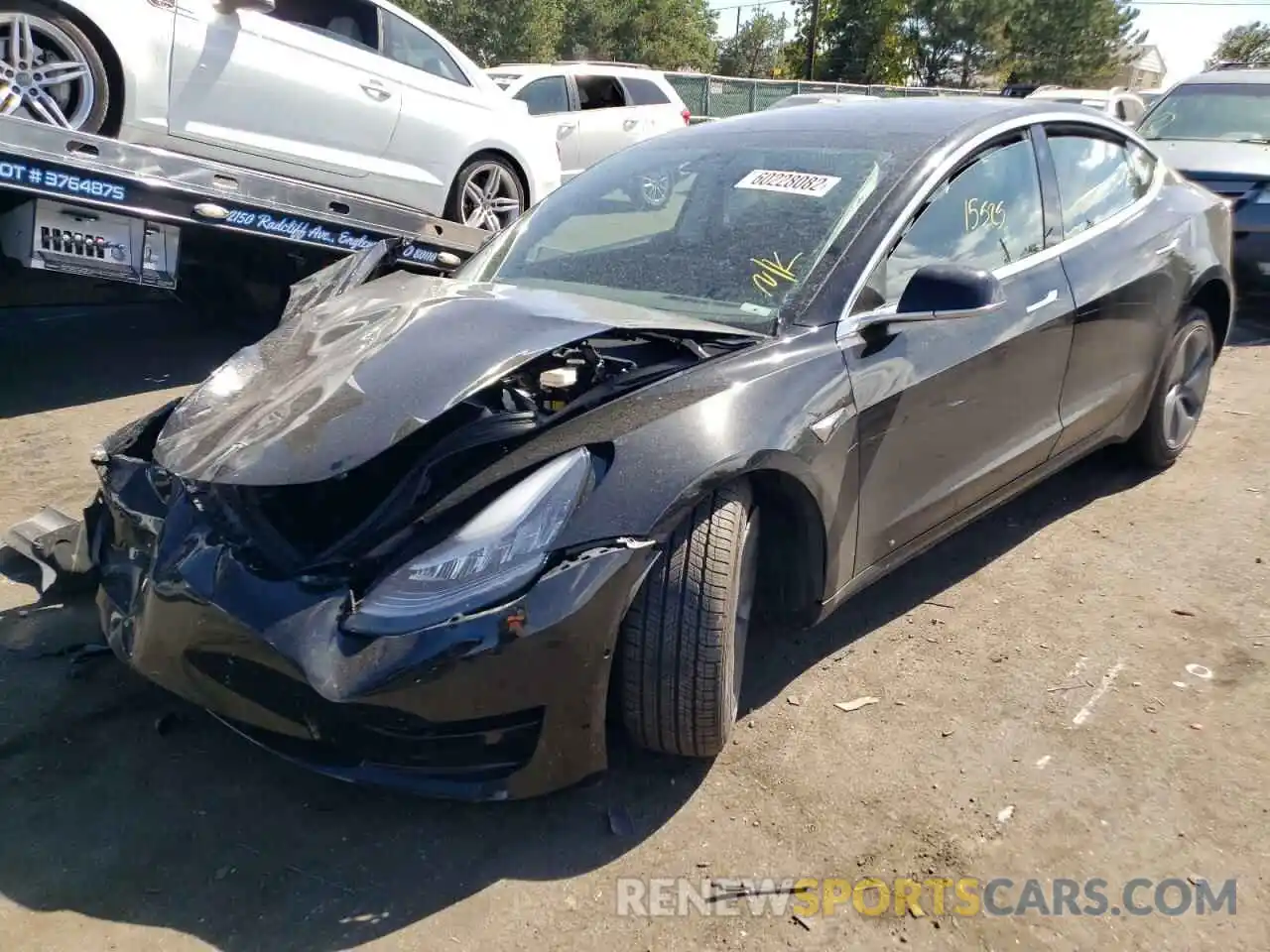 2 Photograph of a damaged car 5YJ3E1EA6LF798774 TESLA MODEL 3 2020