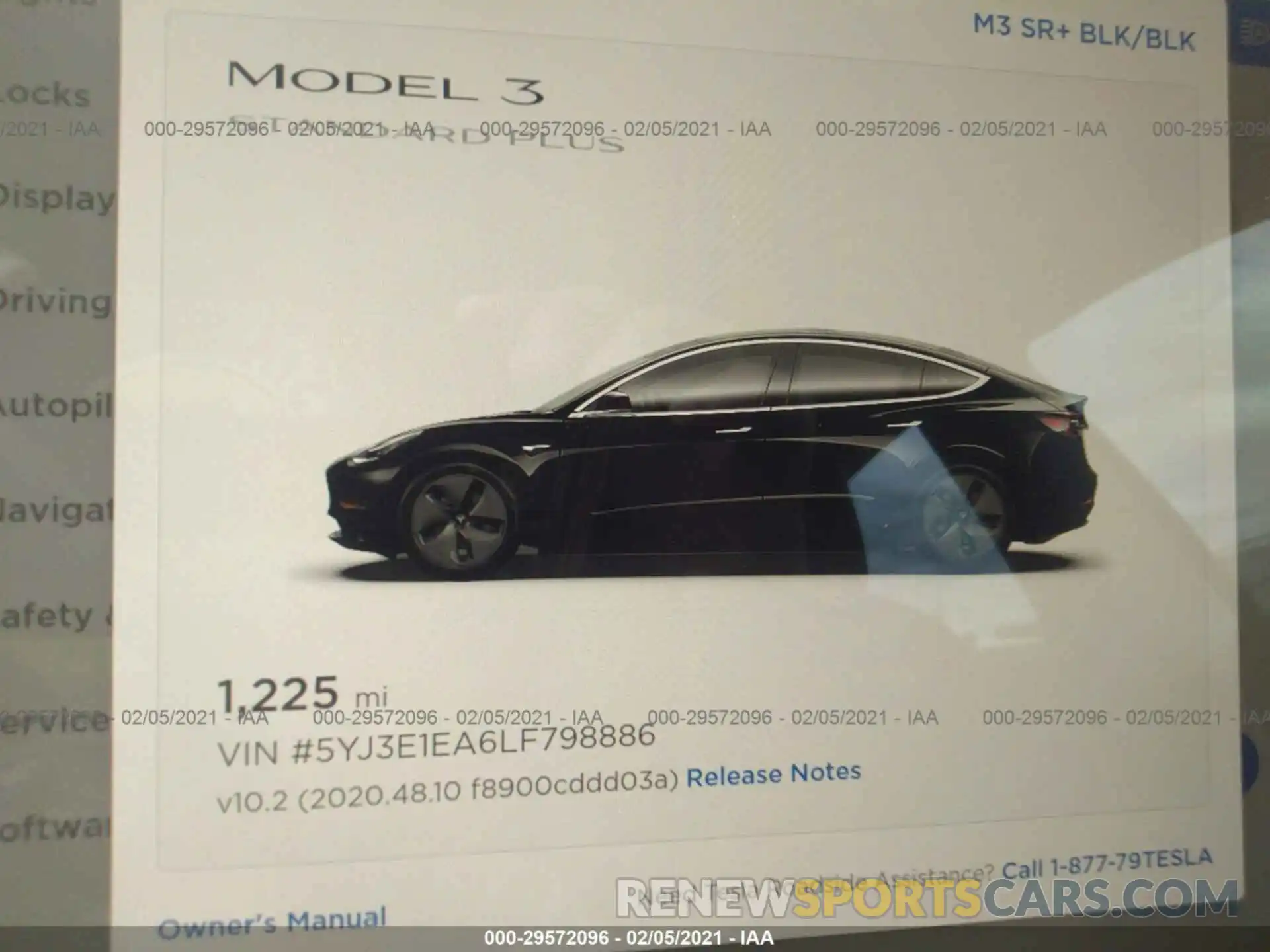 7 Фотография поврежденного автомобиля 5YJ3E1EA6LF798886 TESLA MODEL 3 2020