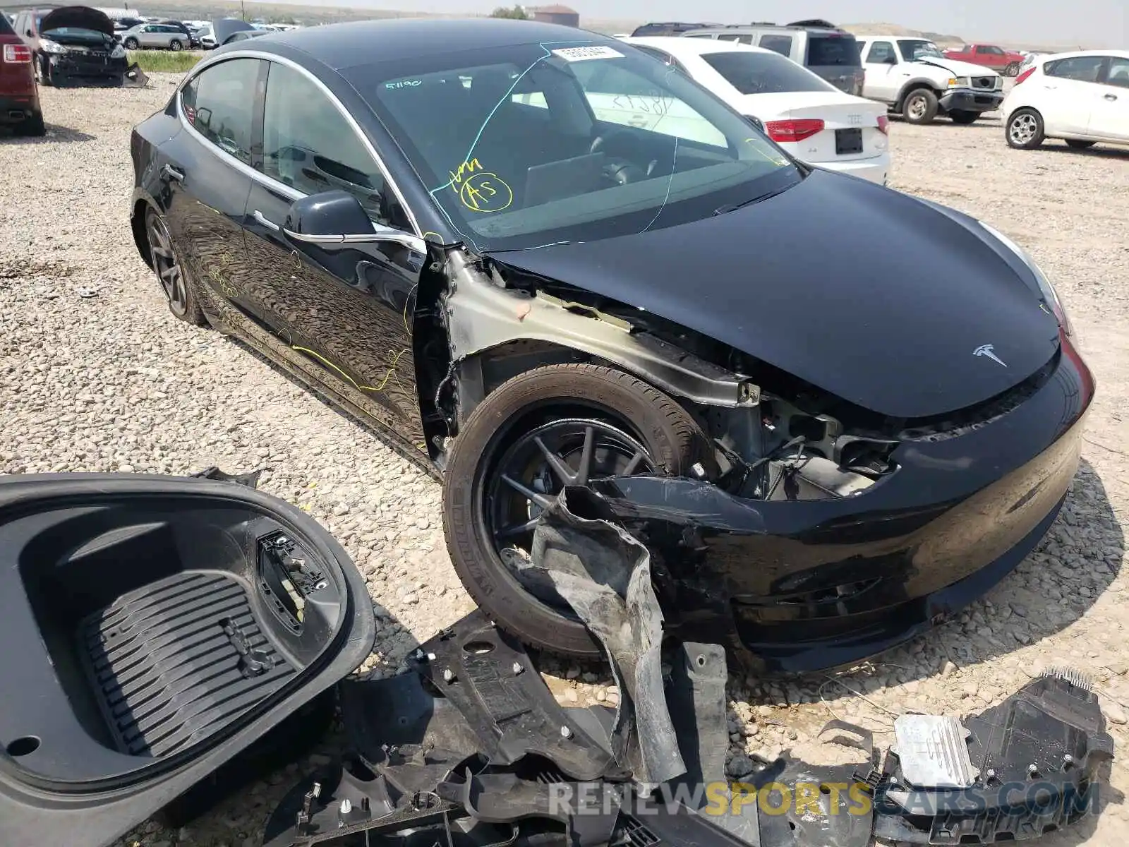 1 Photograph of a damaged car 5YJ3E1EA6LF802161 TESLA MODEL 3 2020