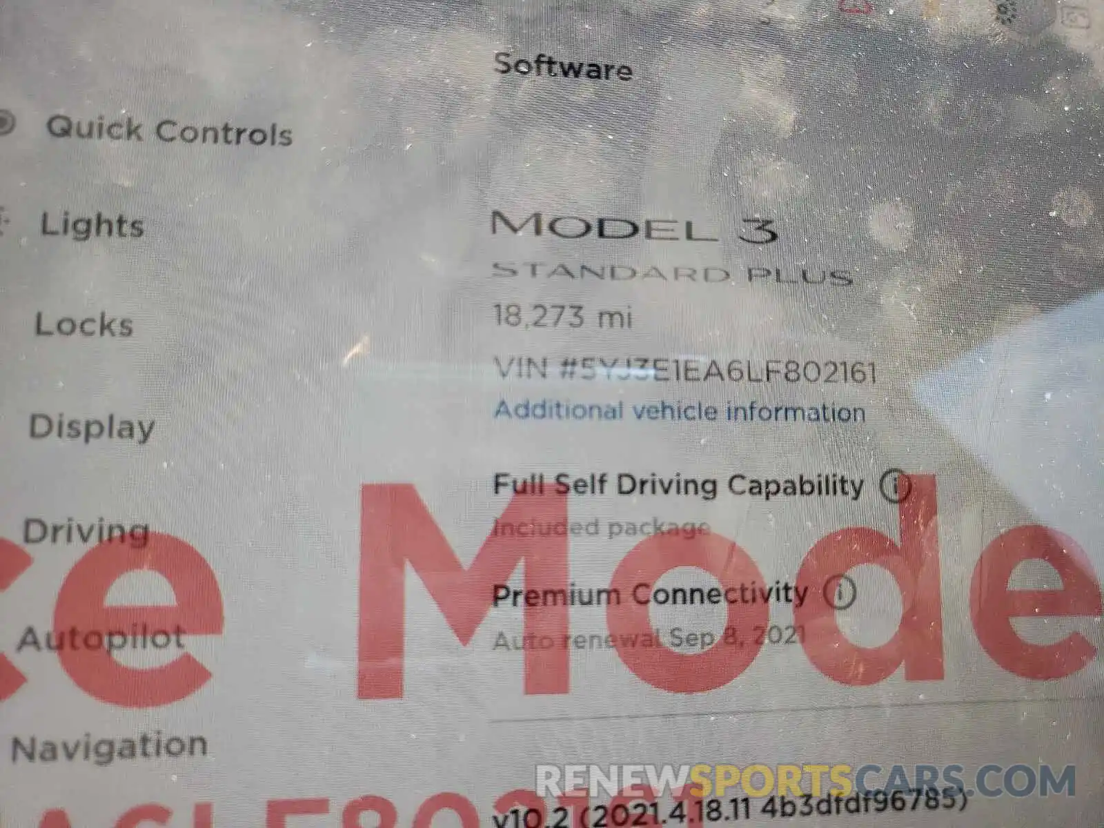 8 Photograph of a damaged car 5YJ3E1EA6LF802161 TESLA MODEL 3 2020