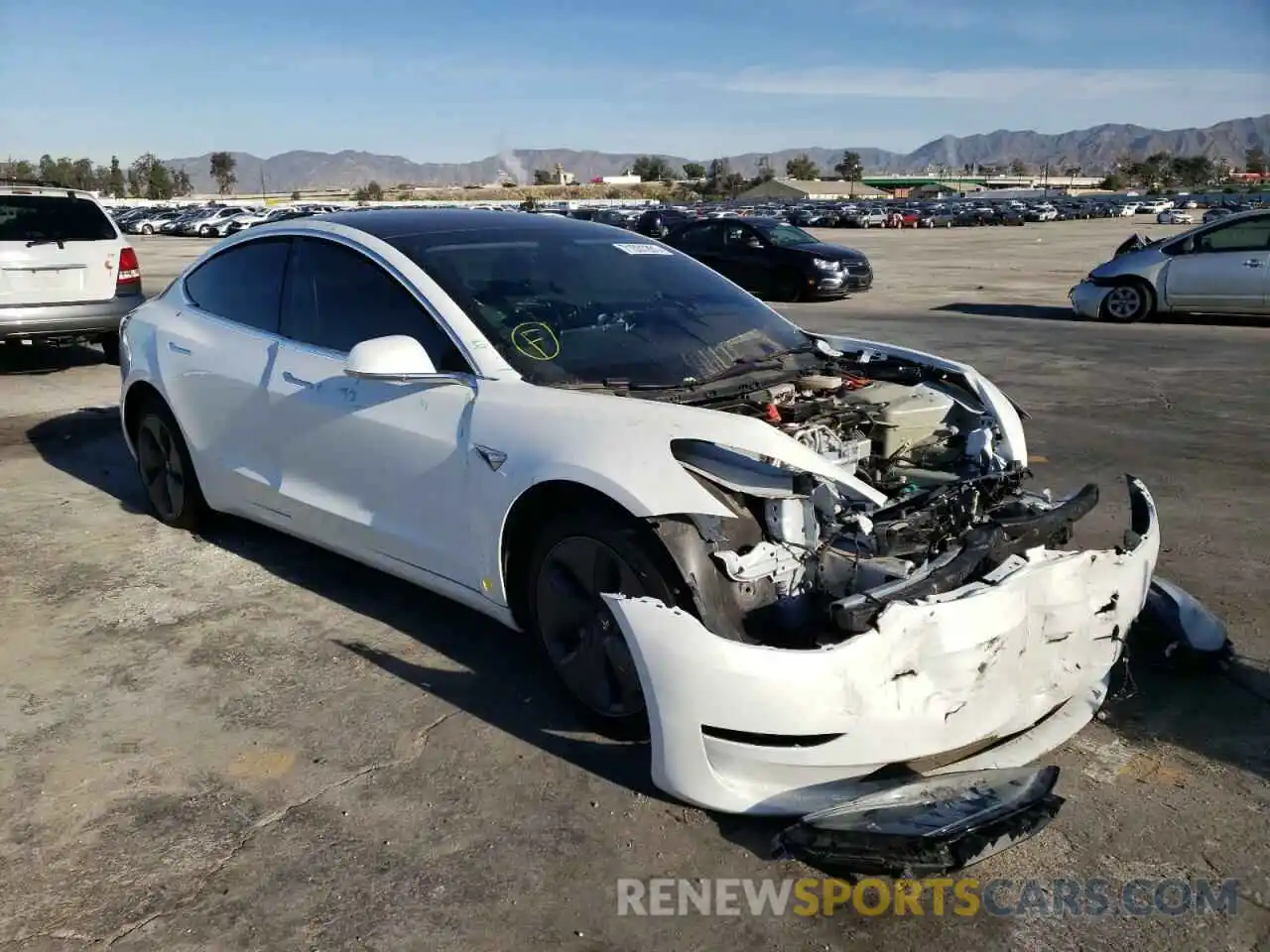 1 Photograph of a damaged car 5YJ3E1EA6LF803827 TESLA MODEL 3 2020