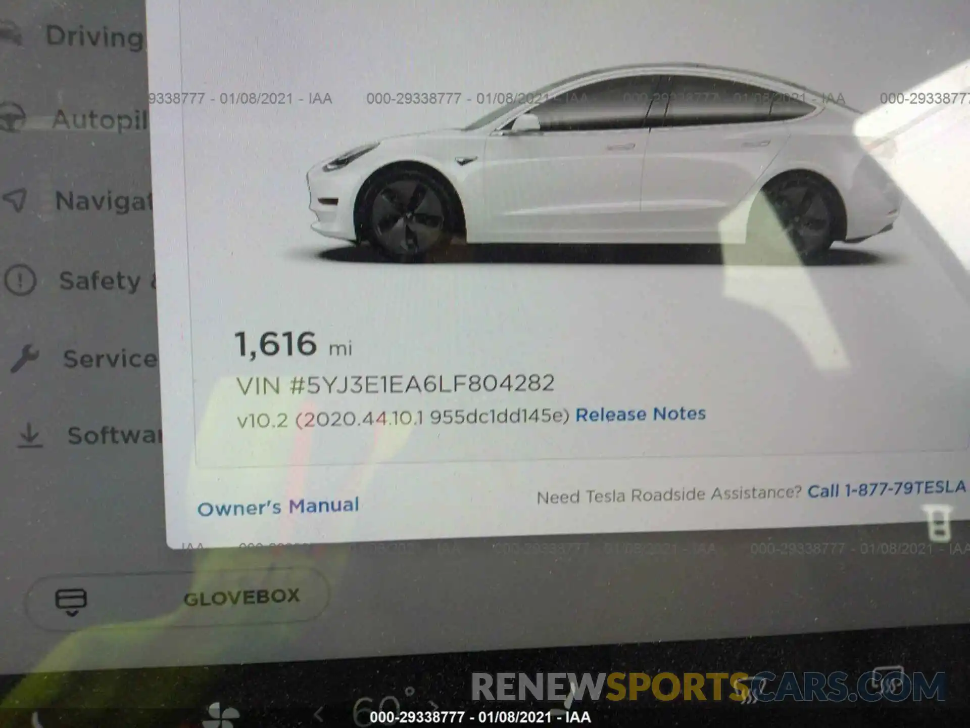 7 Фотография поврежденного автомобиля 5YJ3E1EA6LF804282 TESLA MODEL 3 2020