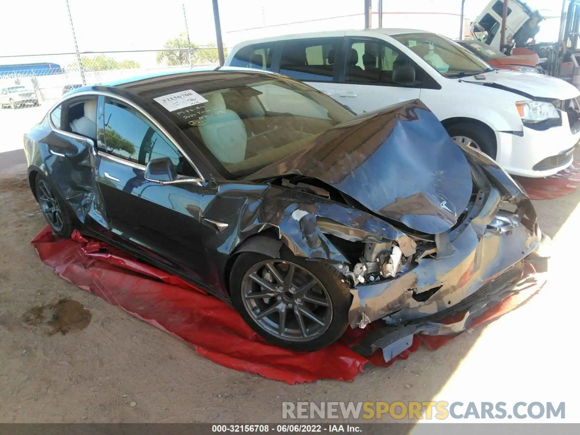 1 Photograph of a damaged car 5YJ3E1EA6LF804833 TESLA MODEL 3 2020