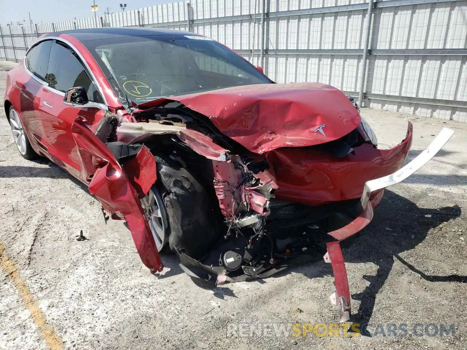 1 Photograph of a damaged car 5YJ3E1EA6LF806789 TESLA MODEL 3 2020